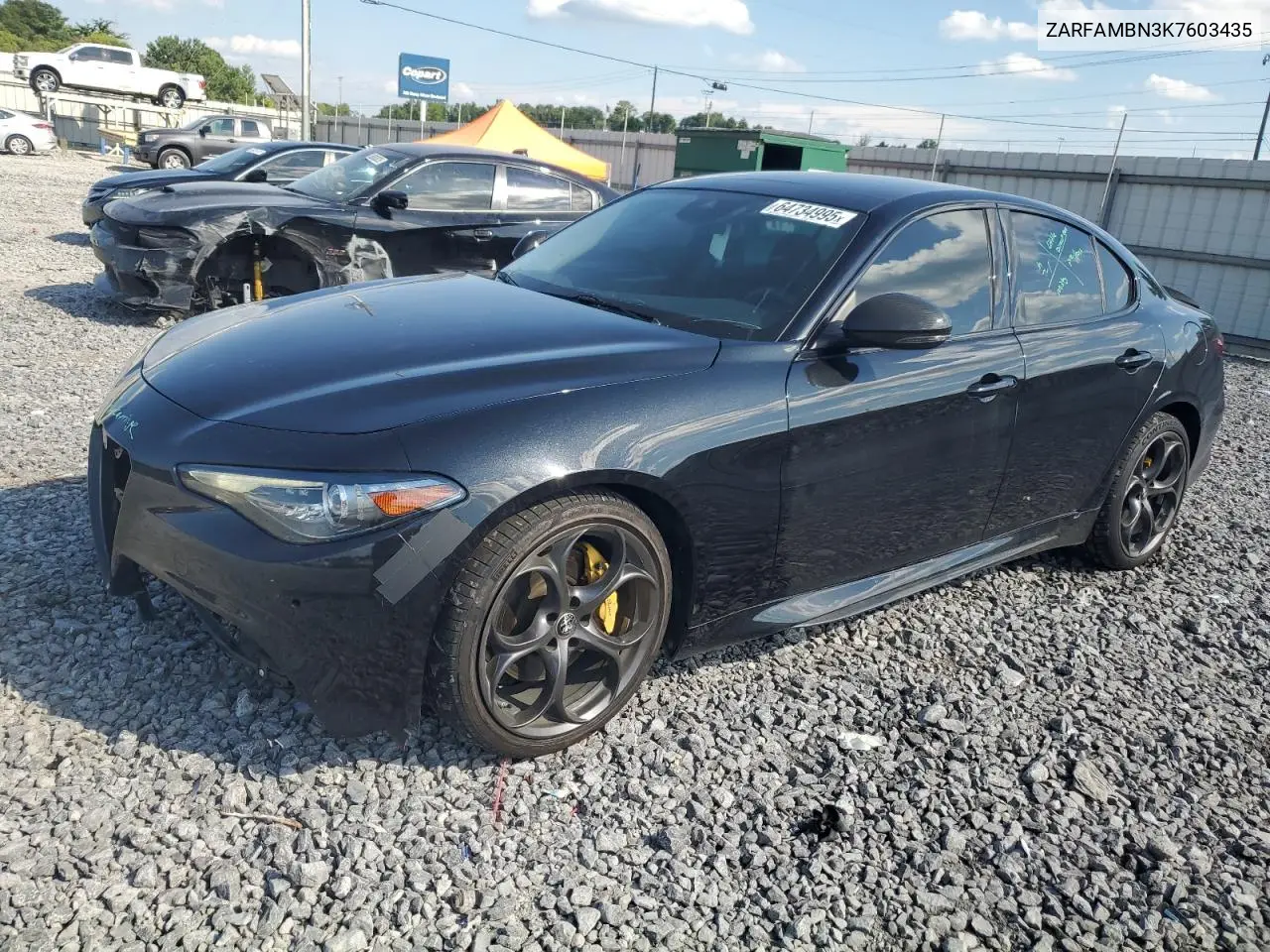 2019 Alfa Romeo Giulia Ti VIN: ZARFAMBN3K7603435 Lot: 64734995