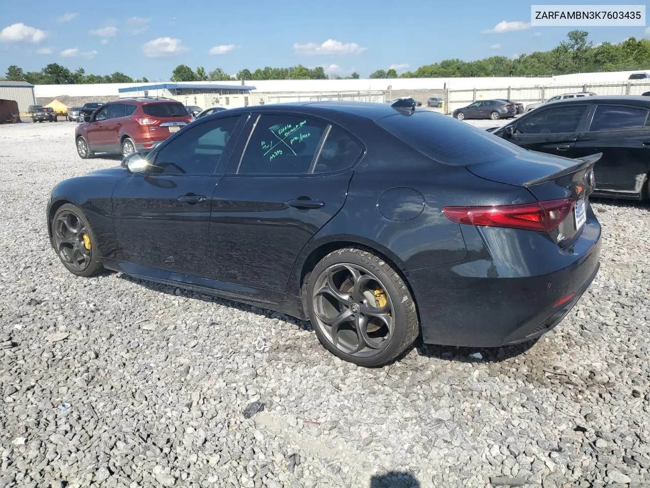 2019 Alfa Romeo Giulia Ti VIN: ZARFAMBN3K7603435 Lot: 64734995