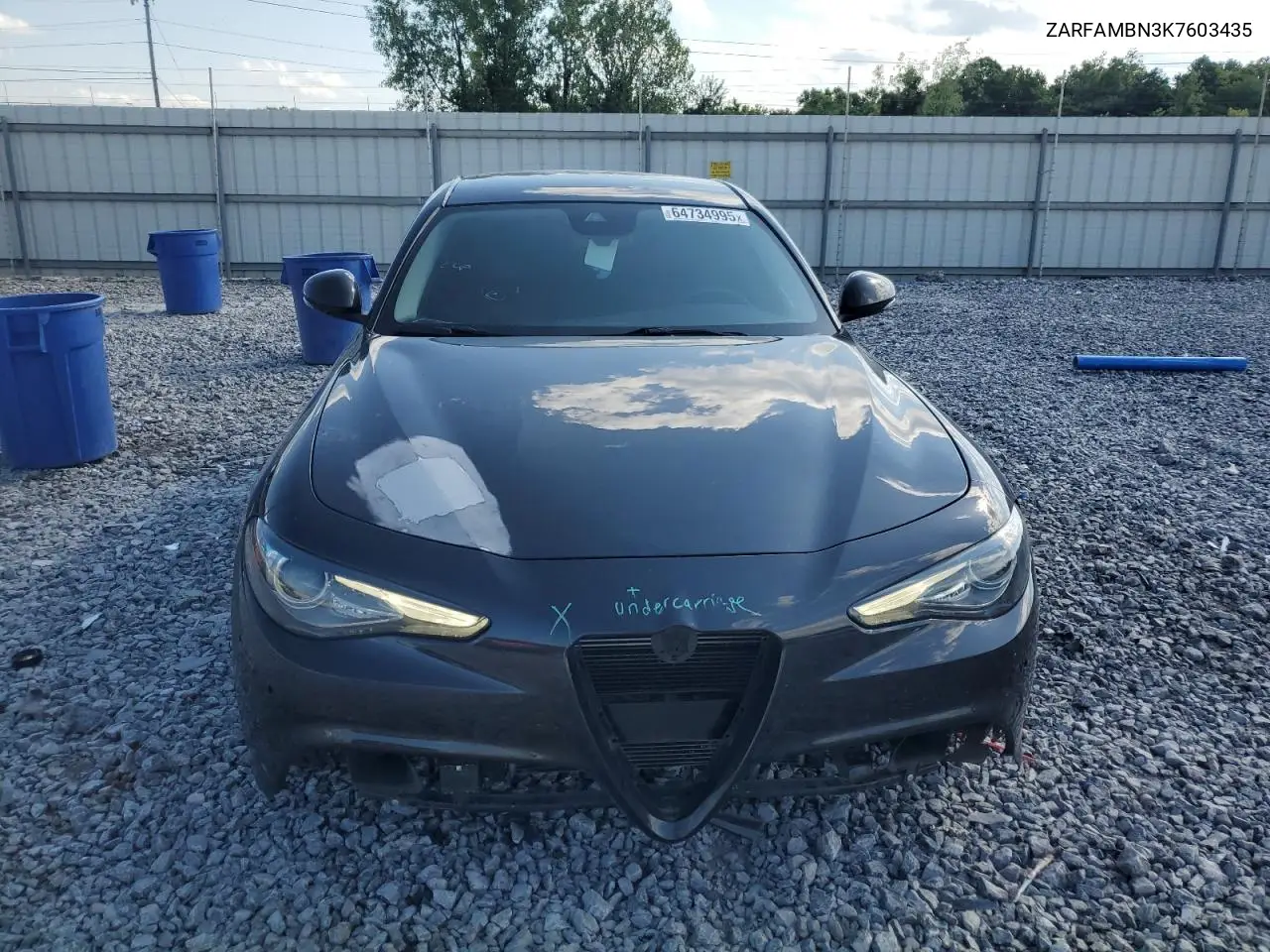2019 Alfa Romeo Giulia Ti VIN: ZARFAMBN3K7603435 Lot: 64734995