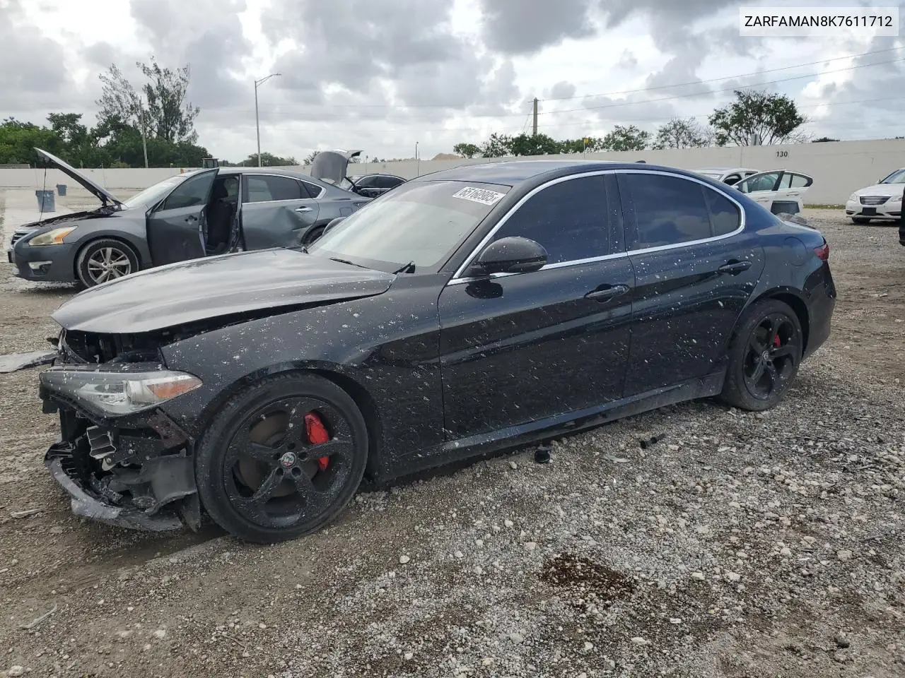 2019 Alfa Romeo Giulia VIN: ZARFAMAN8K7611712 Lot: 65160905