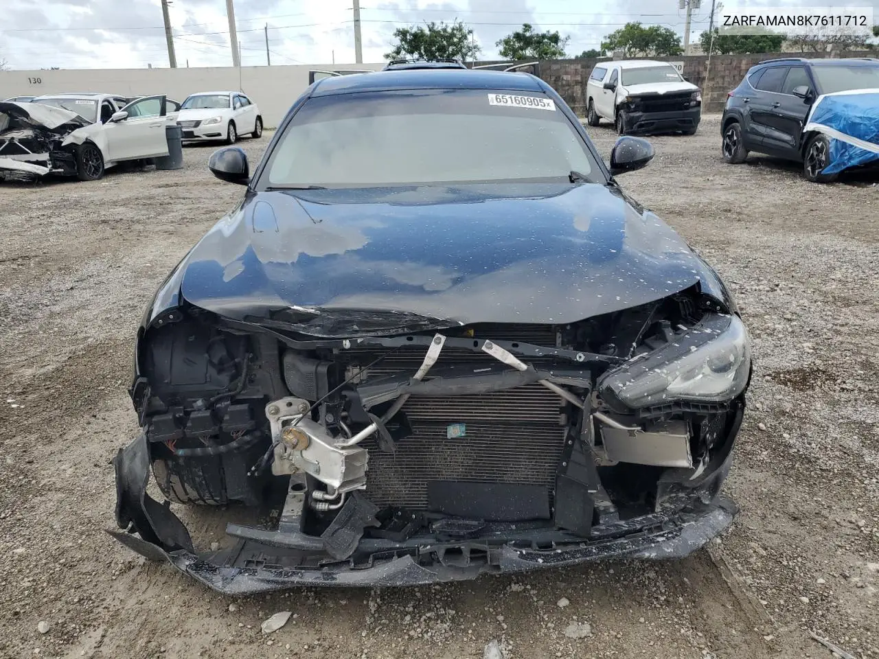 2019 Alfa Romeo Giulia VIN: ZARFAMAN8K7611712 Lot: 65160905