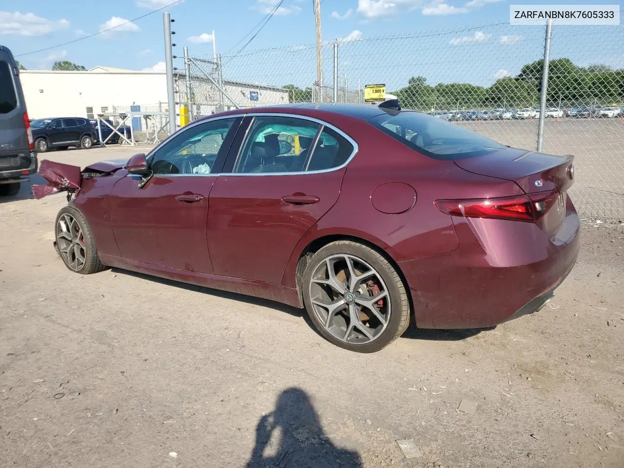 2019 Alfa Romeo Giulia Ti VIN: ZARFANBN8K7605333 Lot: 65446405