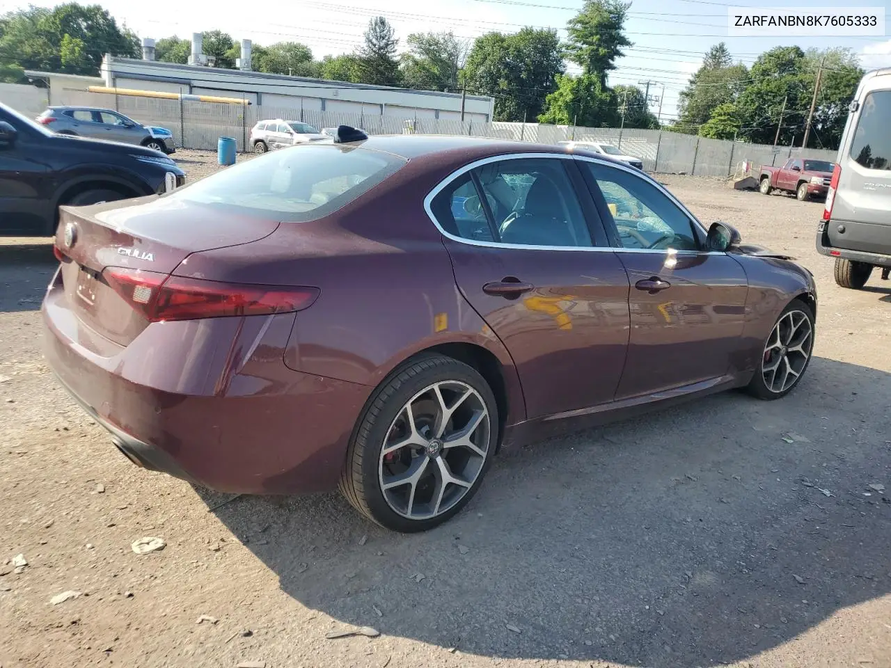 2019 Alfa Romeo Giulia Ti VIN: ZARFANBN8K7605333 Lot: 65446405