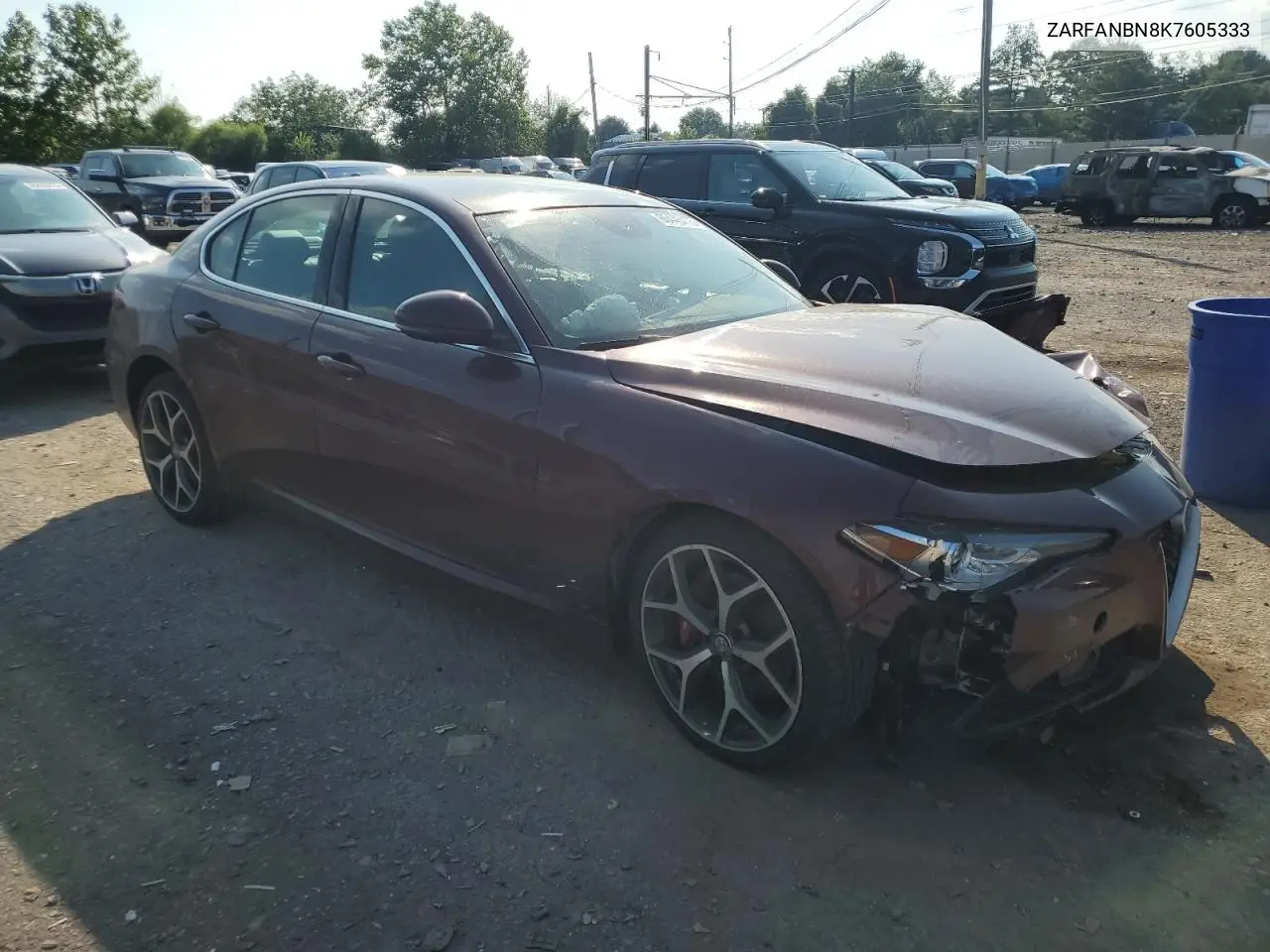 2019 Alfa Romeo Giulia Ti VIN: ZARFANBN8K7605333 Lot: 65446405