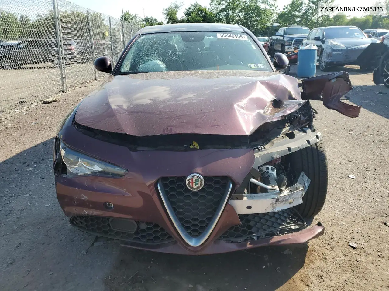 2019 Alfa Romeo Giulia Ti VIN: ZARFANBN8K7605333 Lot: 65446405