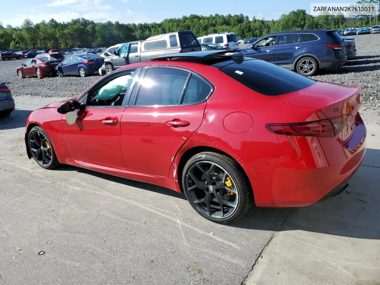 2019 Alfa Romeo Giulia VIN: ZARFANAN2K7613011 Lot: 65453465