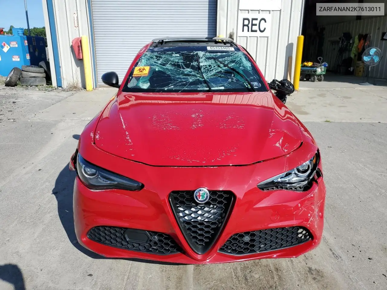 2019 Alfa Romeo Giulia VIN: ZARFANAN2K7613011 Lot: 65453465