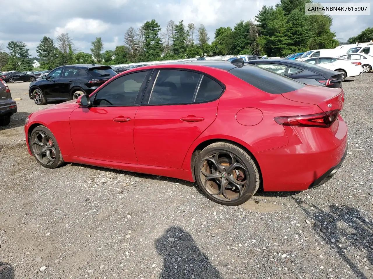 2019 Alfa Romeo Giulia Ti VIN: ZARFANBN4K7615907 Lot: 65983195