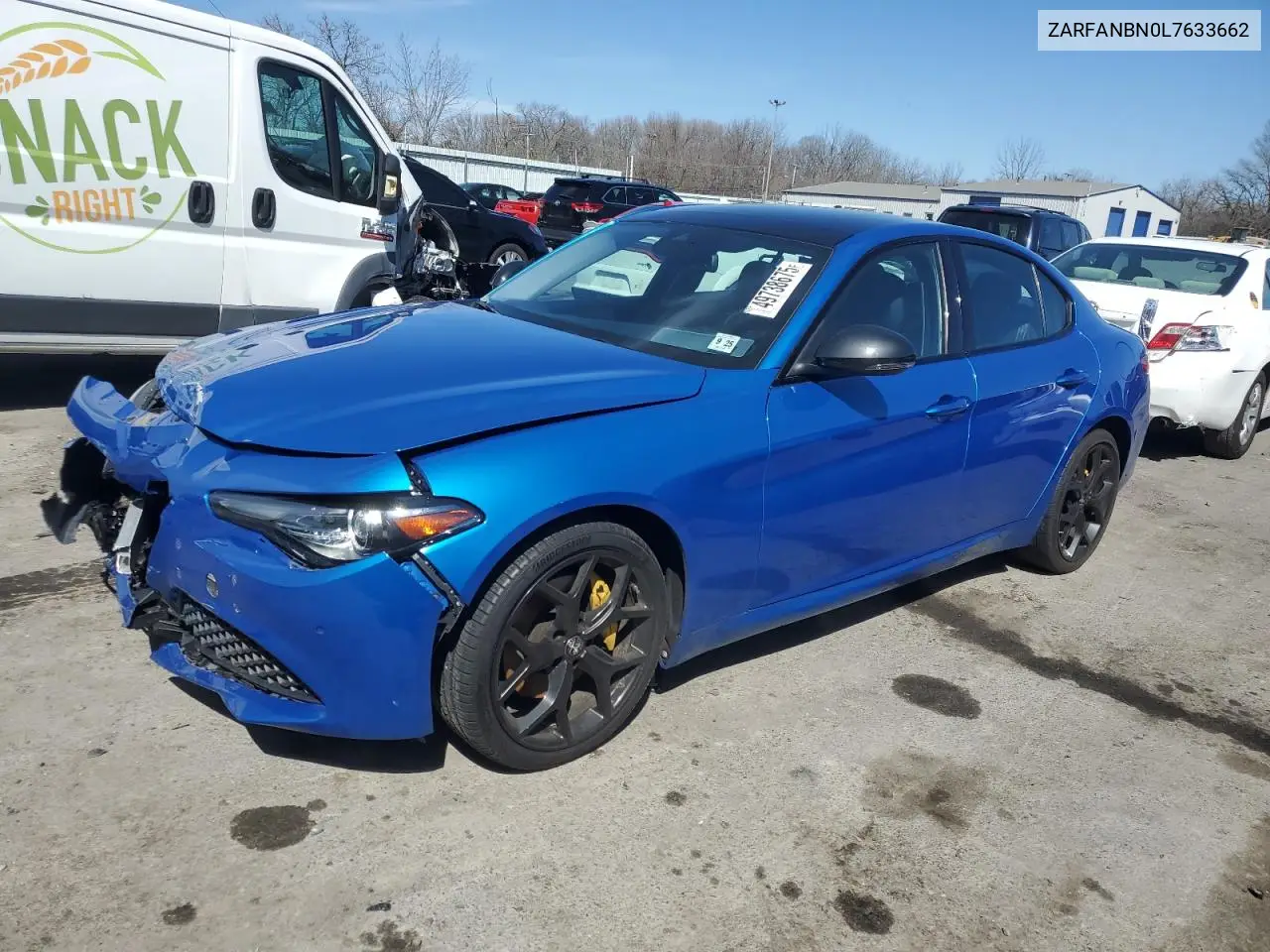 2020 Alfa Romeo Giulia Ti VIN: ZARFANBN0L7633662 Lot: 49738675