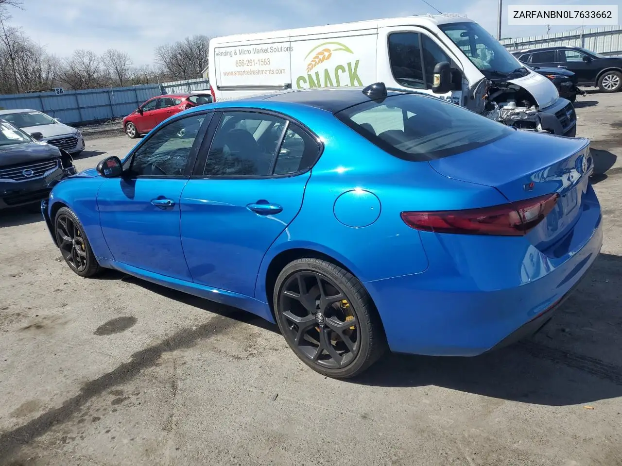 2020 Alfa Romeo Giulia Ti VIN: ZARFANBN0L7633662 Lot: 49738675