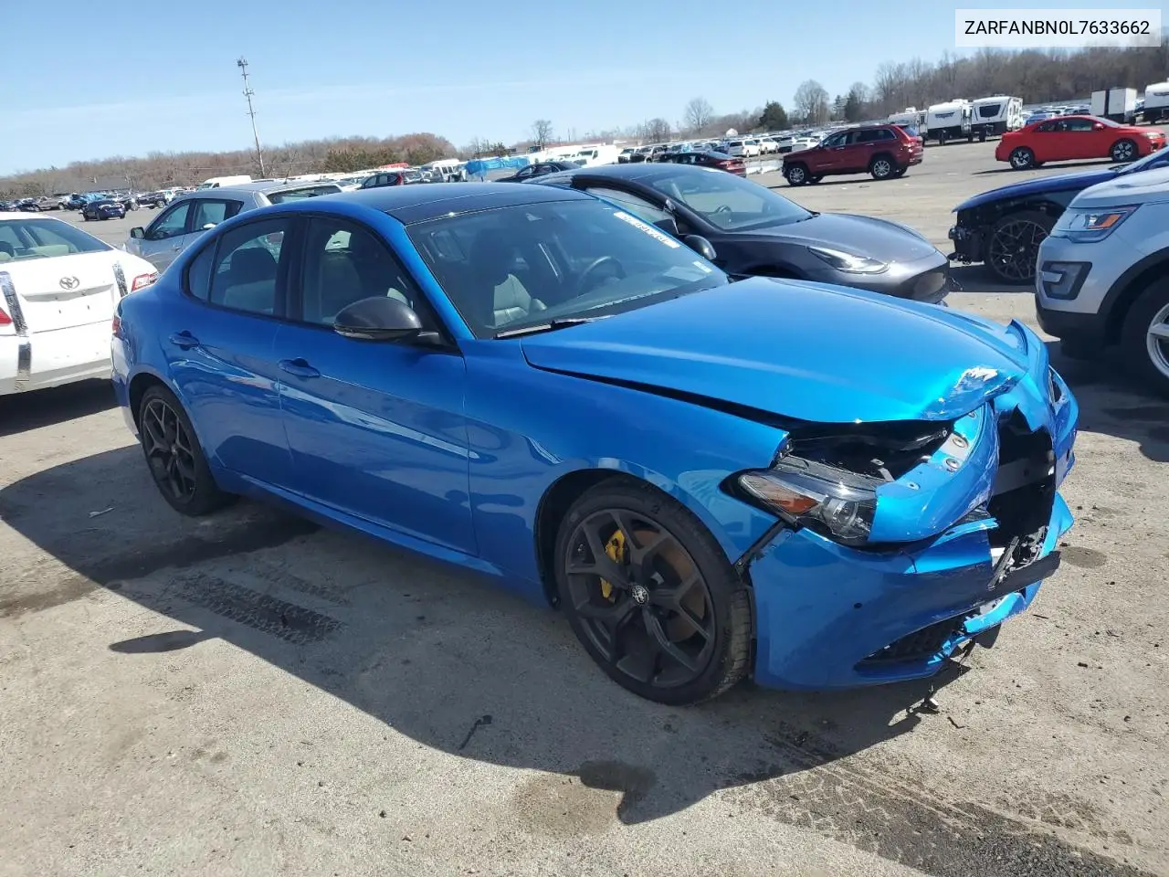 2020 Alfa Romeo Giulia Ti VIN: ZARFANBN0L7633662 Lot: 49738675