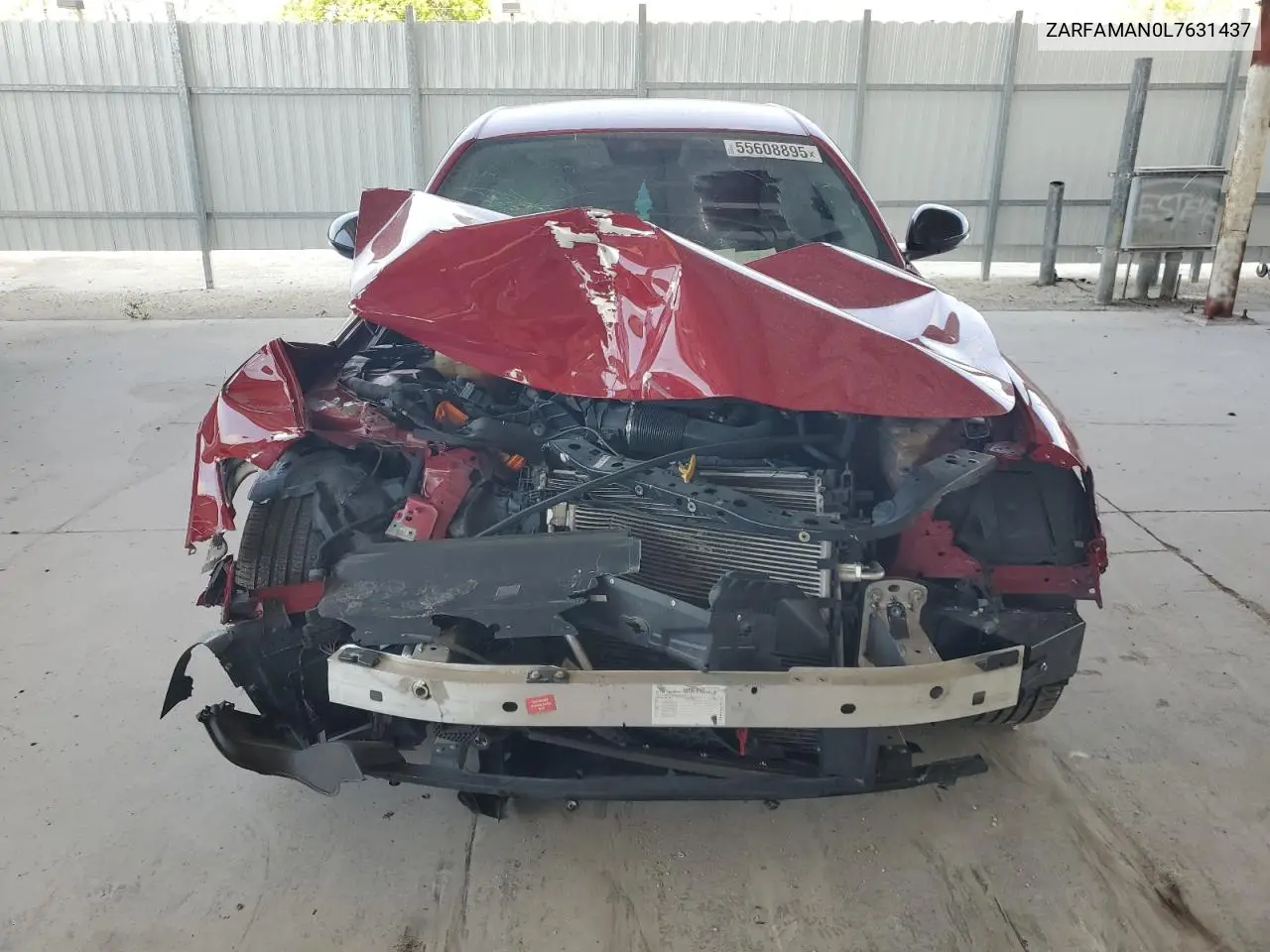 2020 Alfa Romeo Giulia VIN: ZARFAMAN0L7631437 Lot: 55608895
