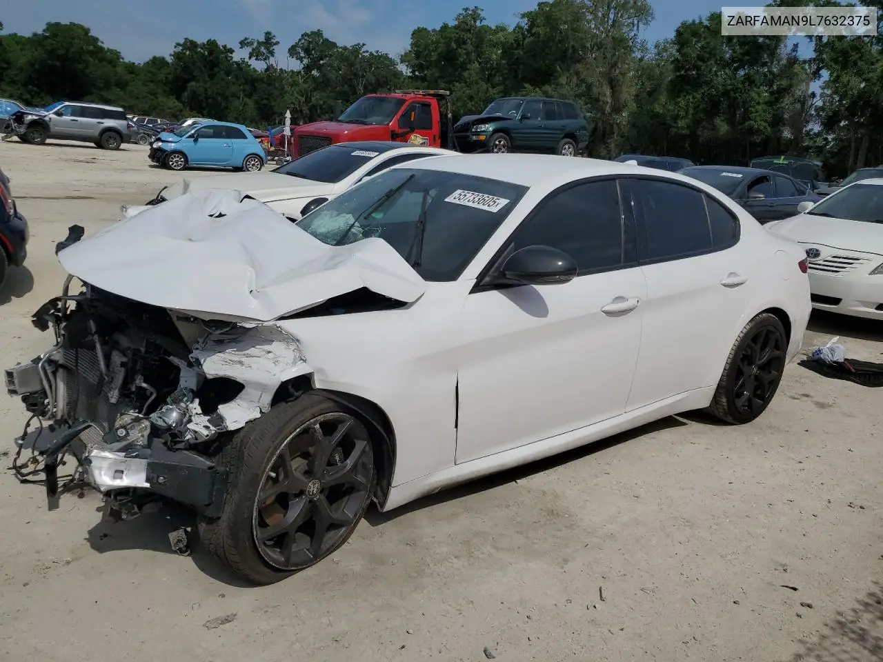 2020 Alfa Romeo Giulia VIN: ZARFAMAN9L7632375 Lot: 55733605