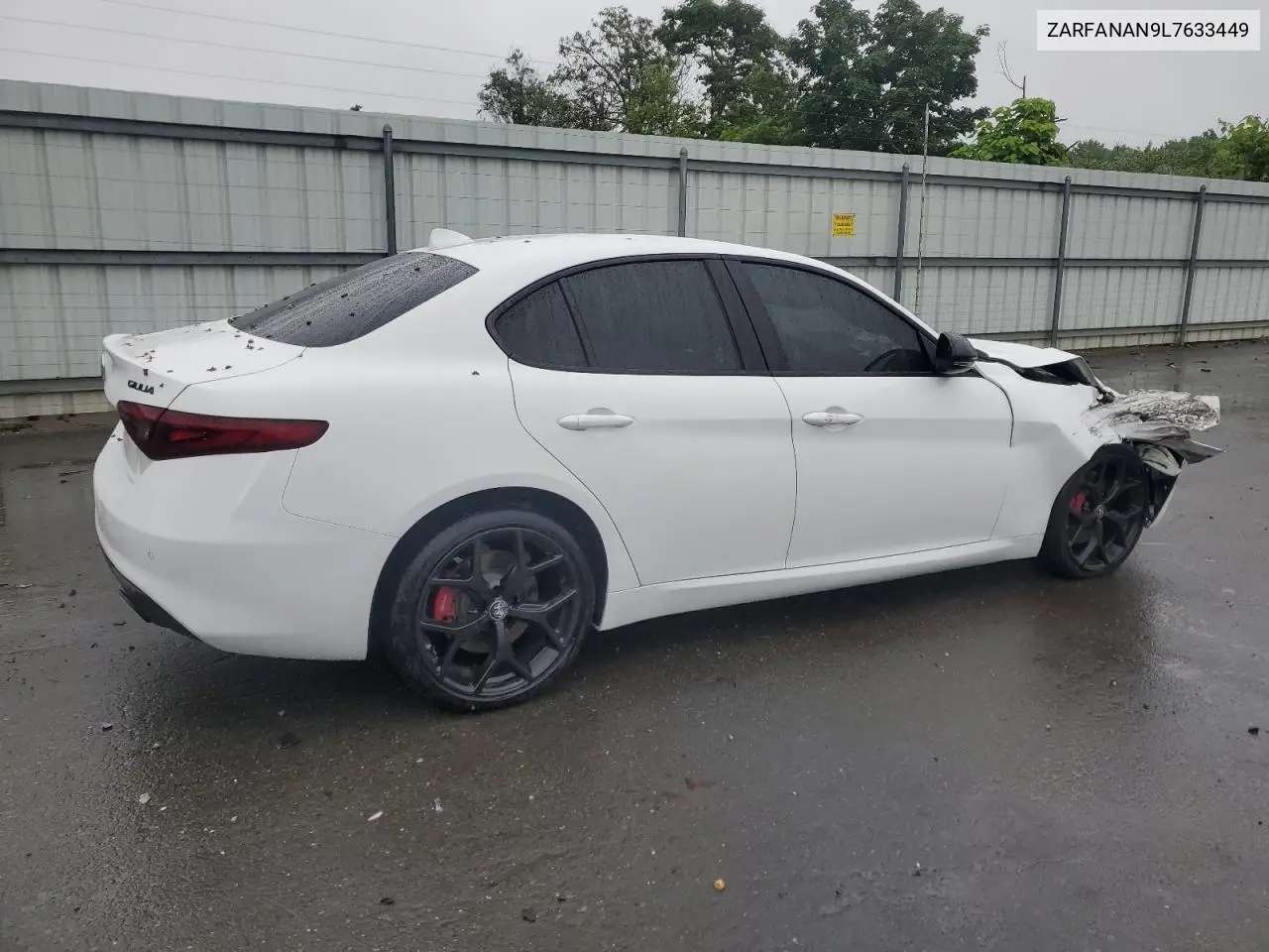 2020 Alfa Romeo Giulia VIN: ZARFANAN9L7633449 Lot: 60998325