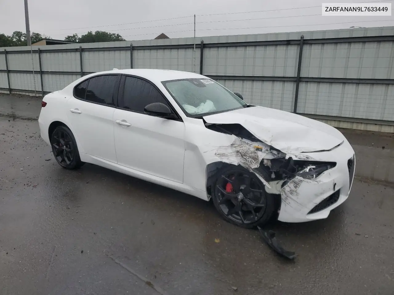 2020 Alfa Romeo Giulia VIN: ZARFANAN9L7633449 Lot: 60998325