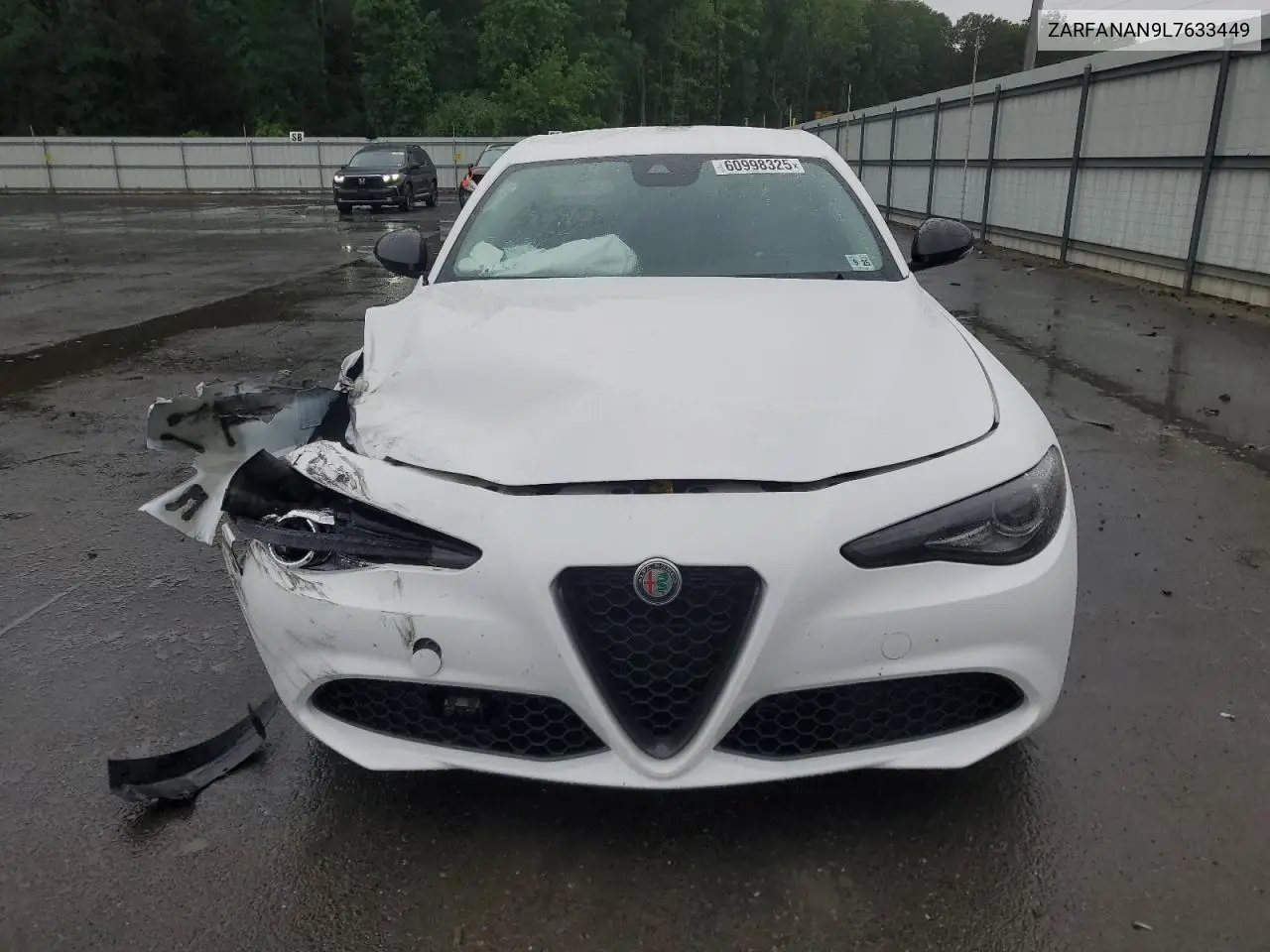 2020 Alfa Romeo Giulia VIN: ZARFANAN9L7633449 Lot: 60998325