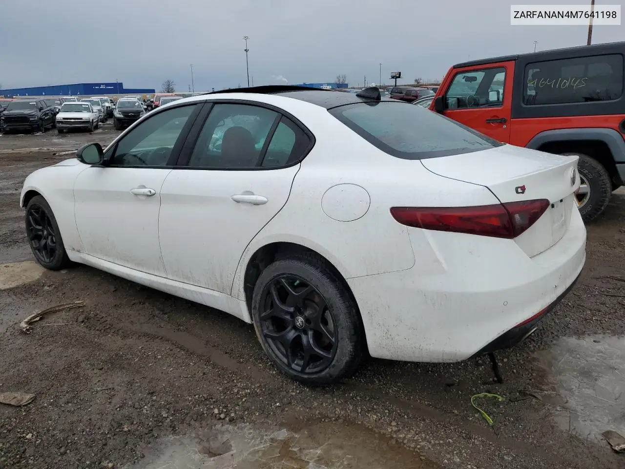 2021 Alfa Romeo Giulia Sport VIN: ZARFANAN4M7641198 Lot: 47000175