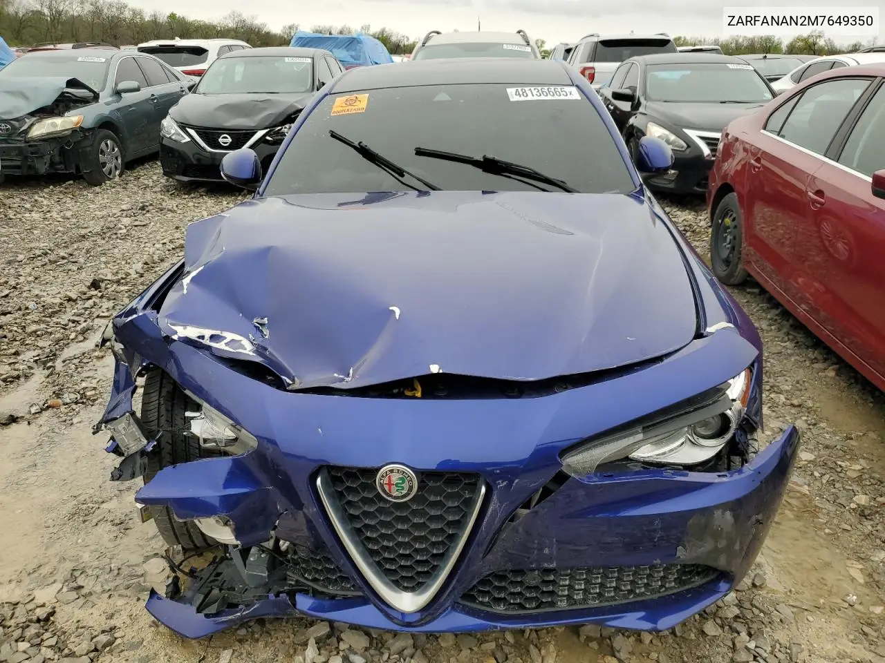 2021 Alfa Romeo Giulia Sport VIN: ZARFANAN2M7649350 Lot: 48136665