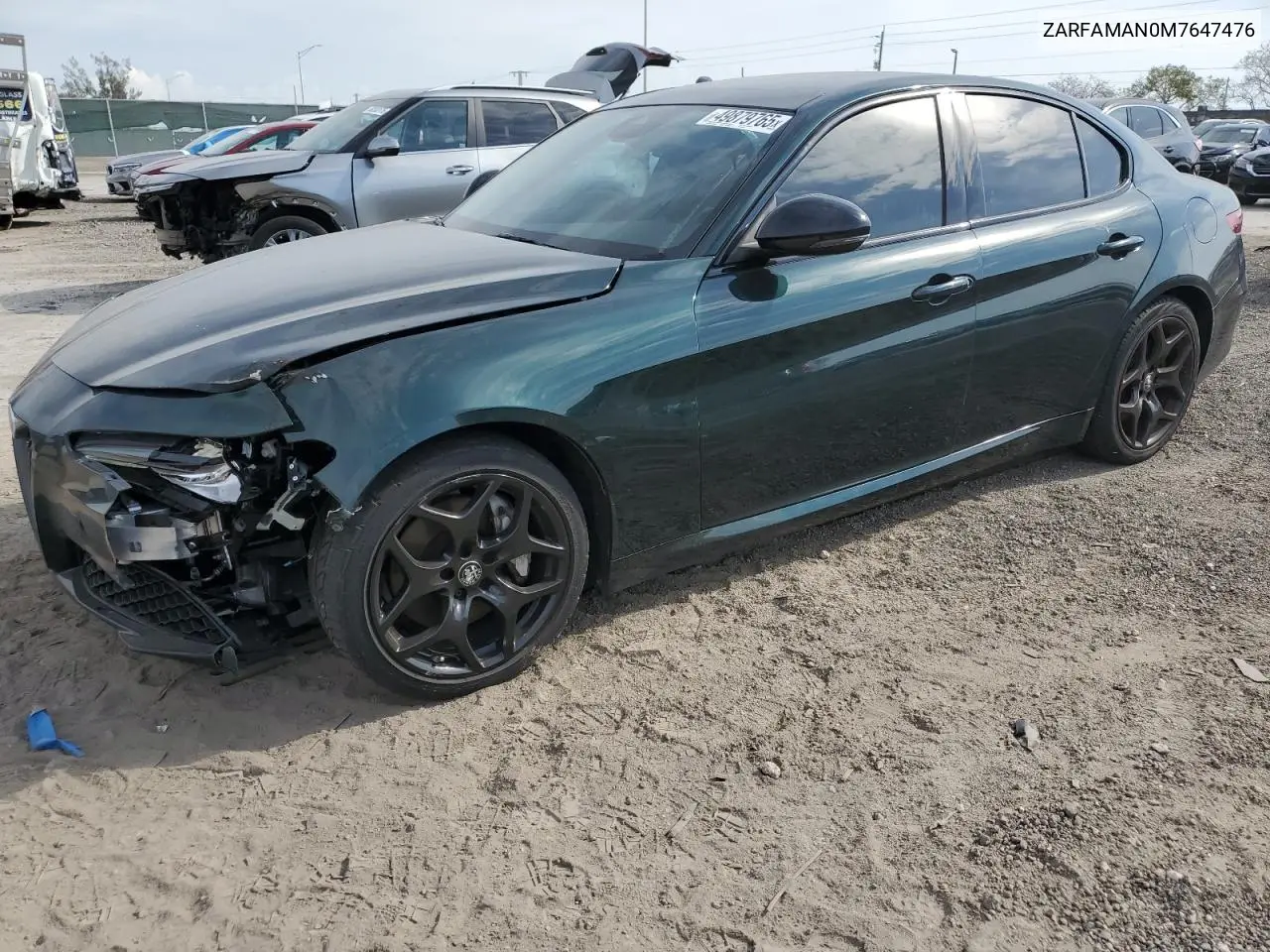2021 Alfa Romeo Giulia Sport VIN: ZARFAMAN0M7647476 Lot: 49879765