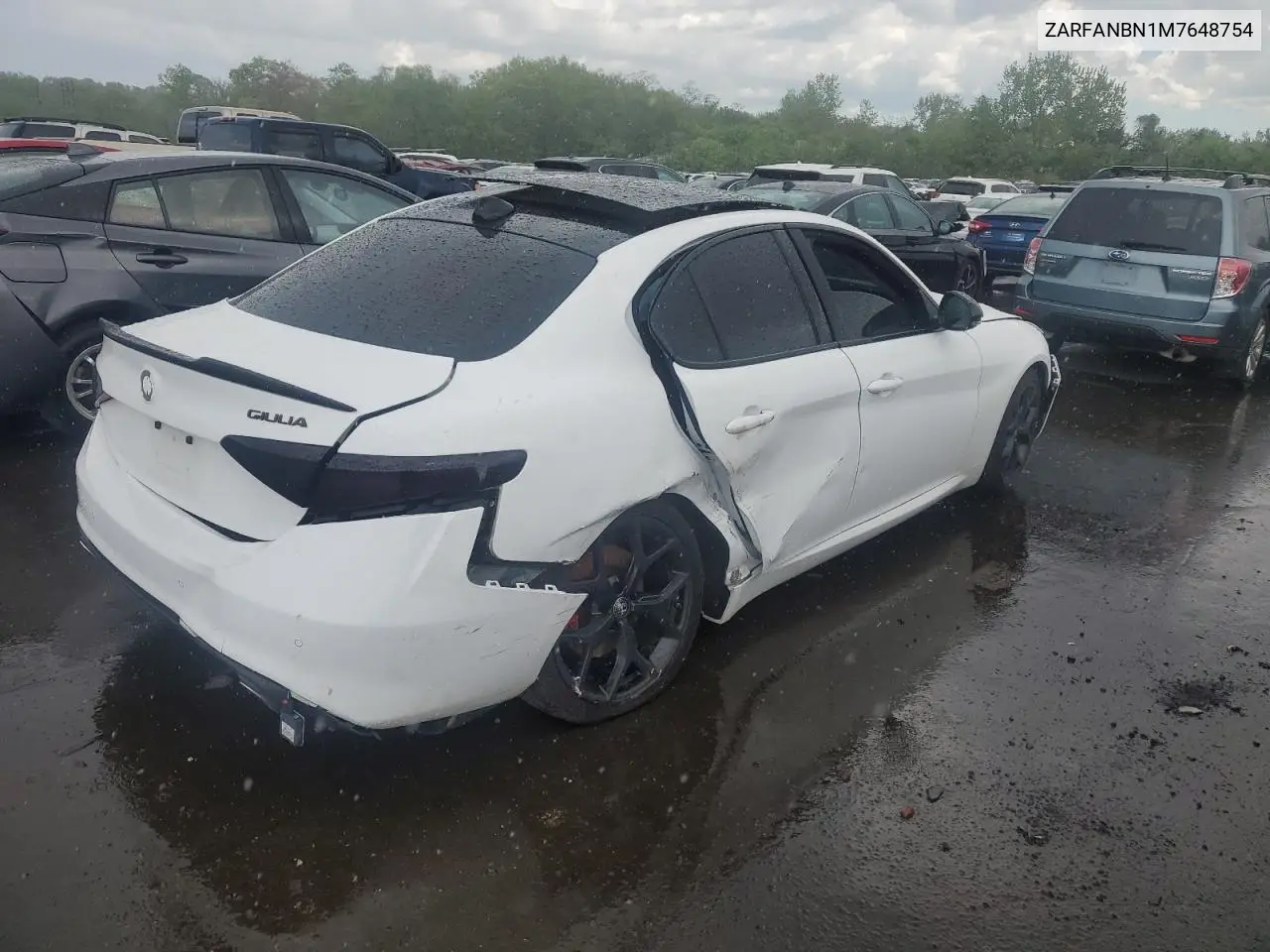 2021 Alfa Romeo Giulia Ti VIN: ZARFANBN1M7648754 Lot: 55331525