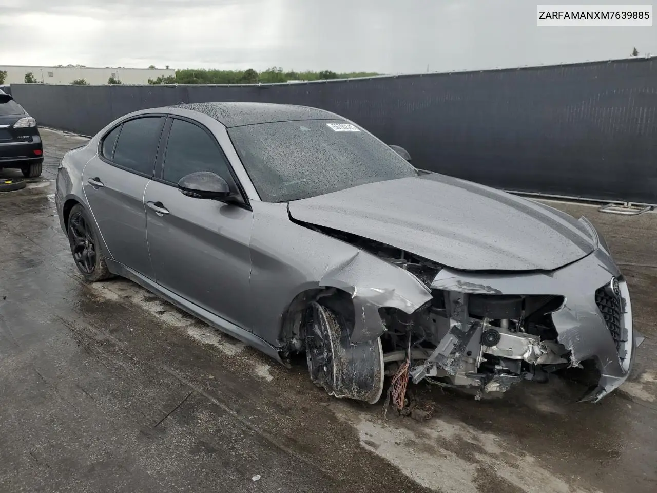 2021 Alfa Romeo Giulia Sport VIN: ZARFAMANXM7639885 Lot: 56799345