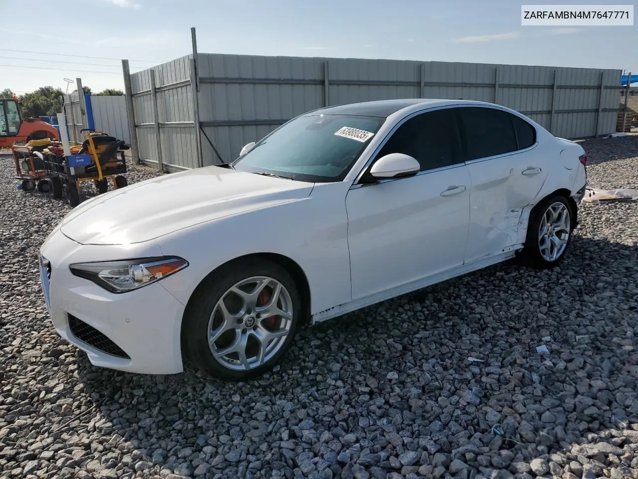 2021 Alfa Romeo Giulia Ti VIN: ZARFAMBN4M7647771 Lot: 63988035