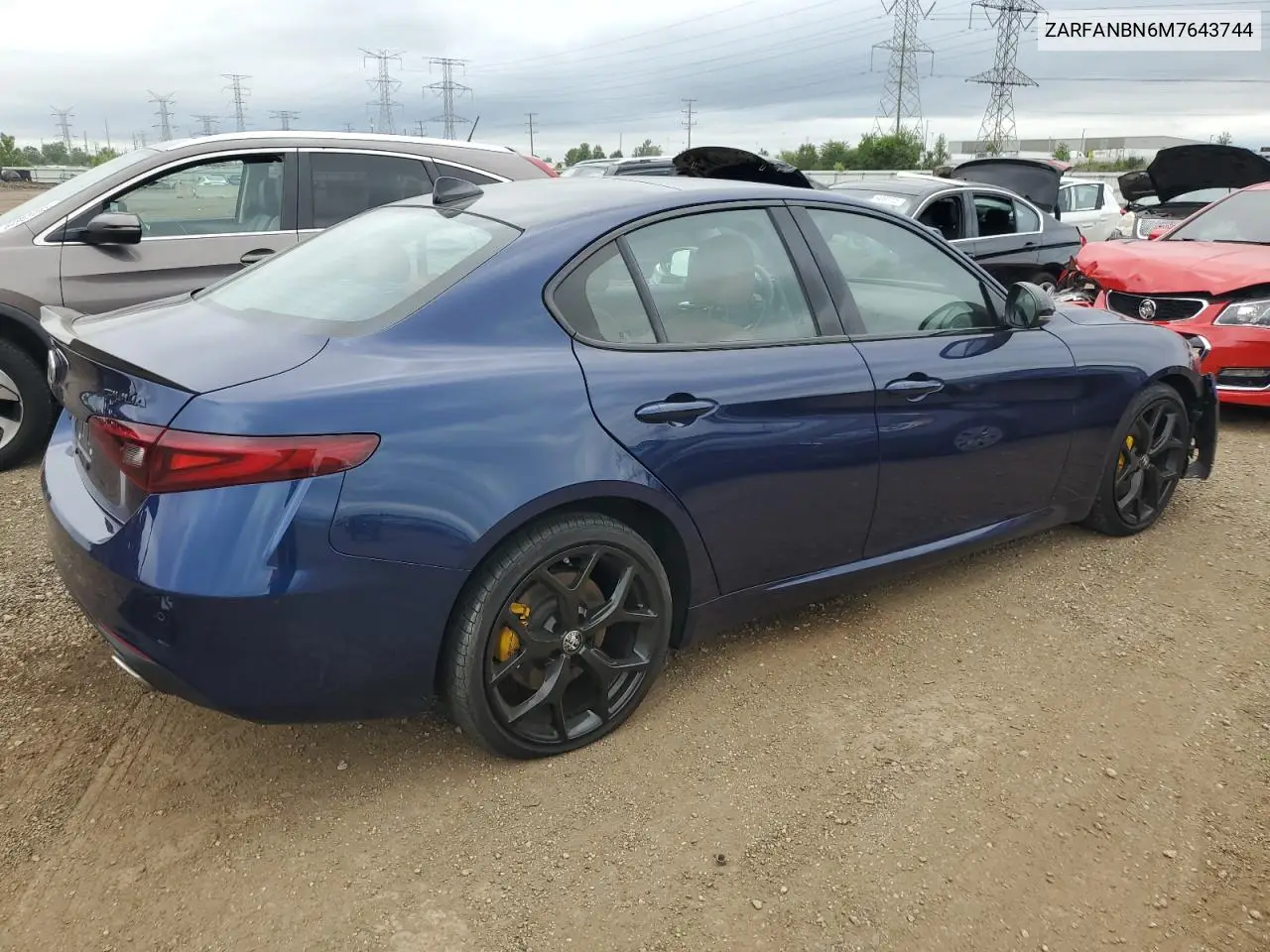 2021 Alfa Romeo Giulia Ti VIN: ZARFANBN6M7643744 Lot: 65076395