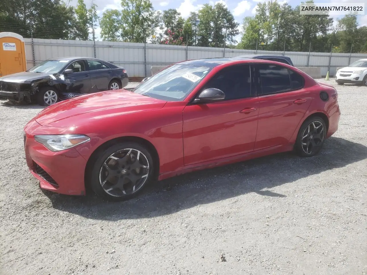 2021 Alfa Romeo Giulia Sport VIN: ZARFAMAN7M7641822 Lot: 65465785