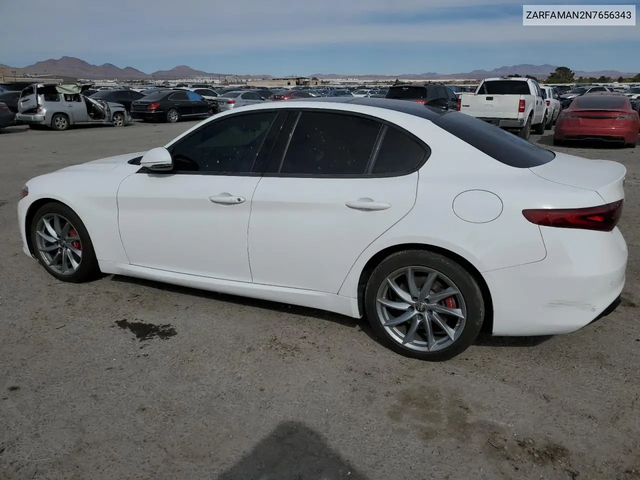2022 Alfa Romeo Giulia VIN: ZARFAMAN2N7656343 Lot: 49706275