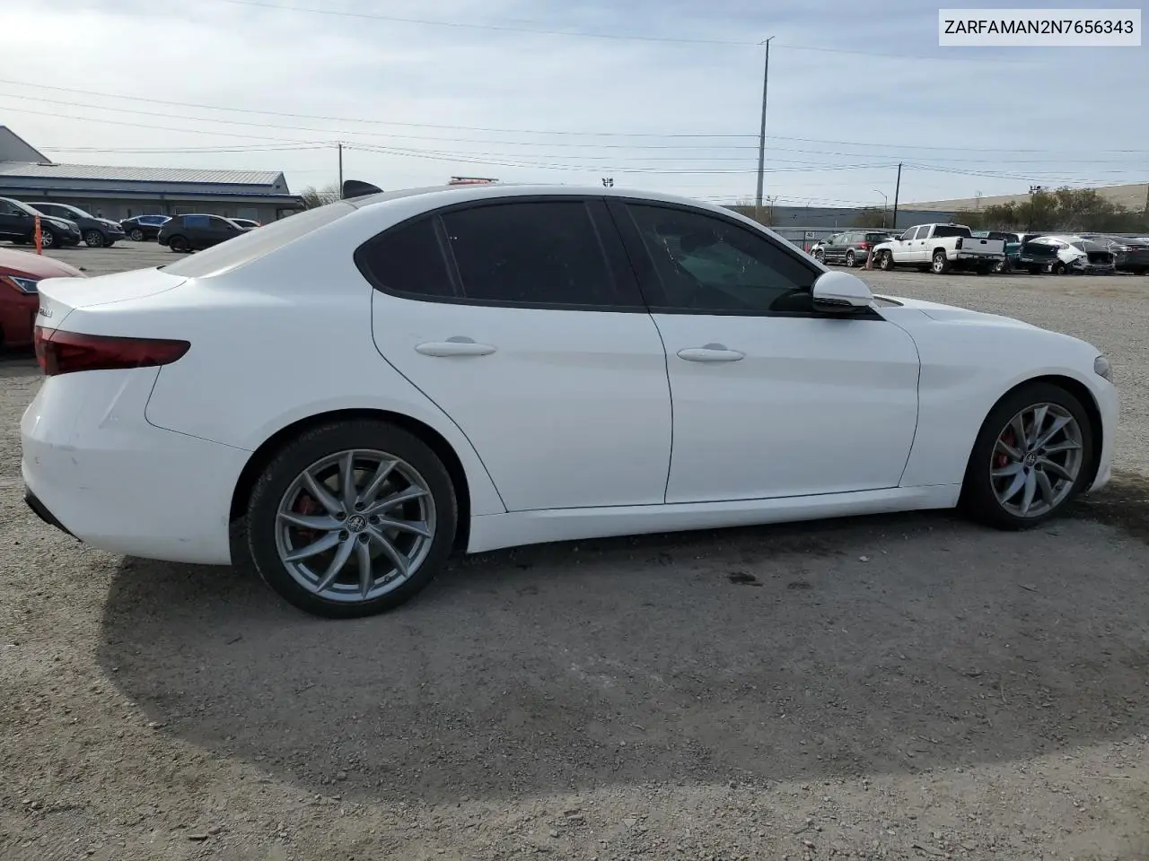 2022 Alfa Romeo Giulia VIN: ZARFAMAN2N7656343 Lot: 49706275