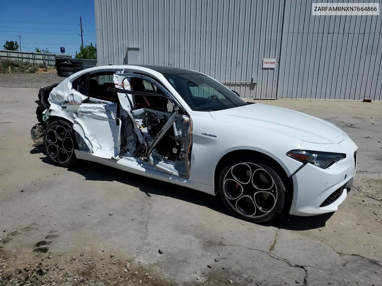 2022 Alfa Romeo Giulia Super VIN: ZARFAMBNXN7664866 Lot: 55639185