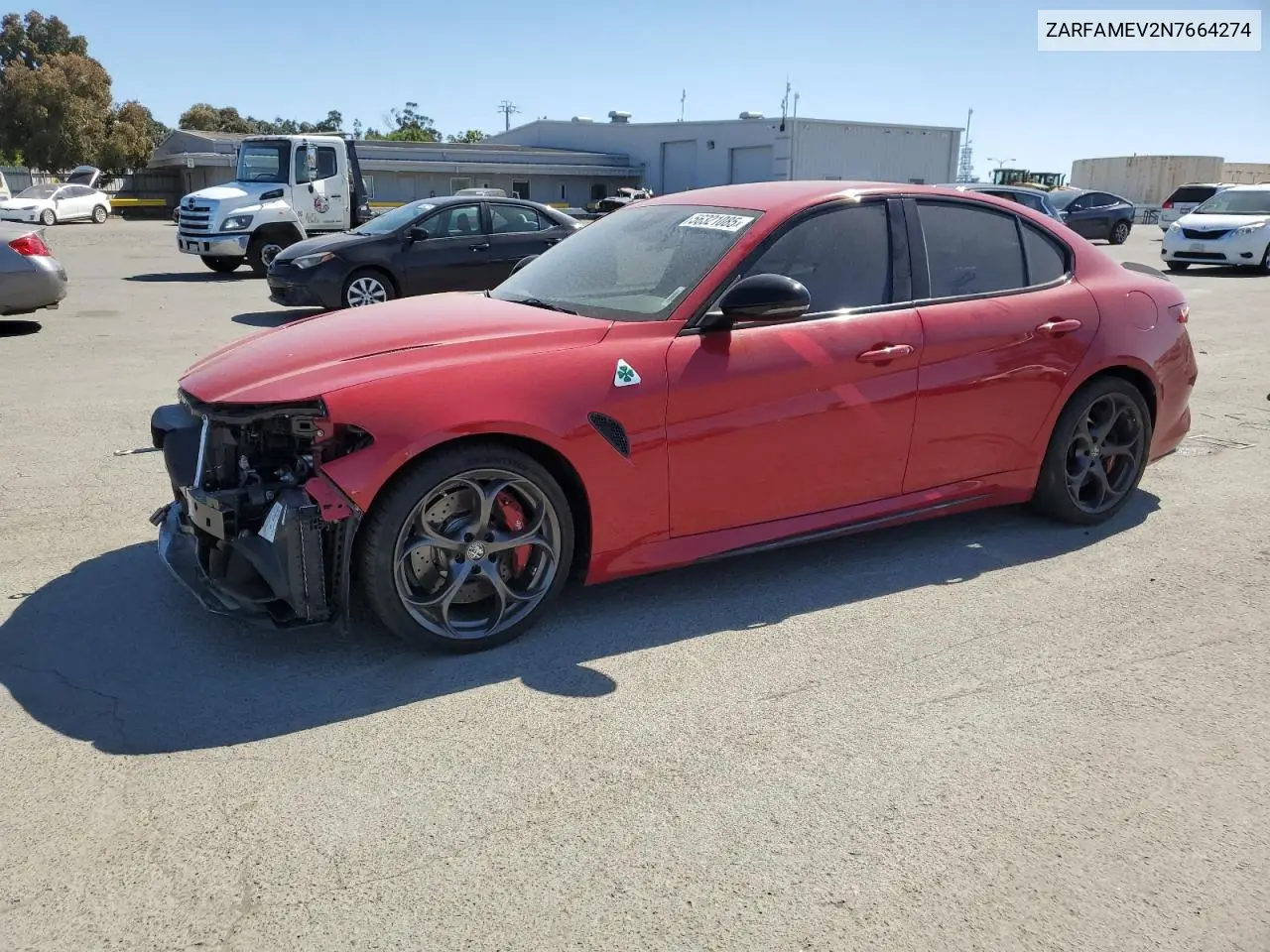 2022 Alfa Romeo Giulia Quadrifoglio VIN: ZARFAMEV2N7664274 Lot: 56321085