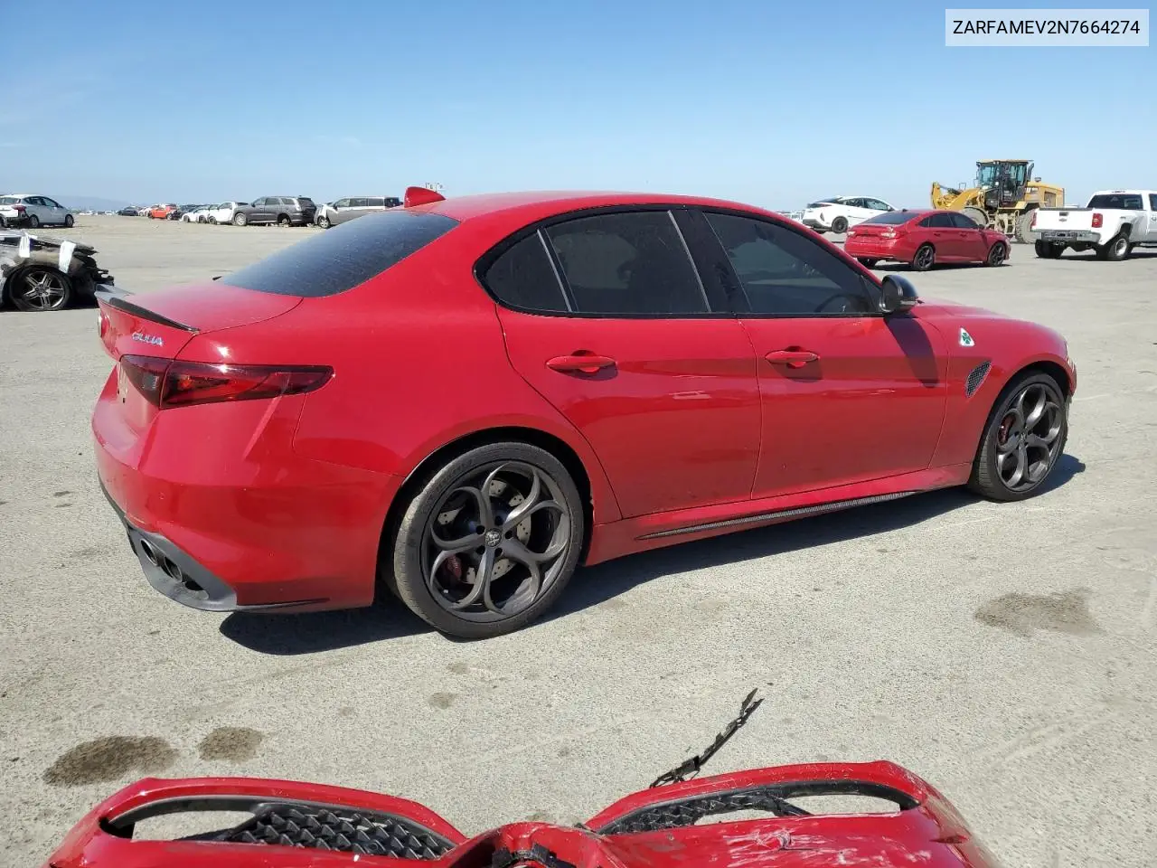 2022 Alfa Romeo Giulia Quadrifoglio VIN: ZARFAMEV2N7664274 Lot: 56321085