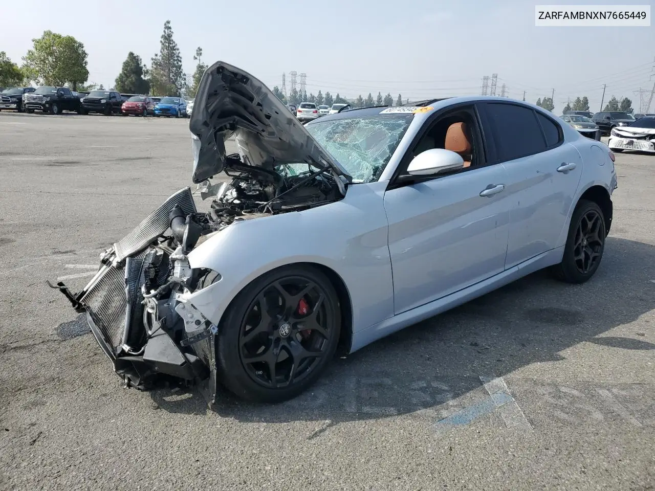 2022 Alfa Romeo Giulia Super VIN: ZARFAMBNXN7665449 Lot: 60749345