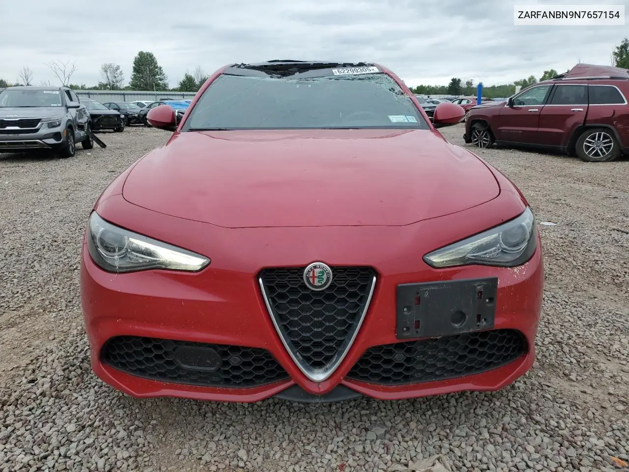 2022 Alfa Romeo Giulia Super VIN: ZARFANBN9N7657154 Lot: 62299305