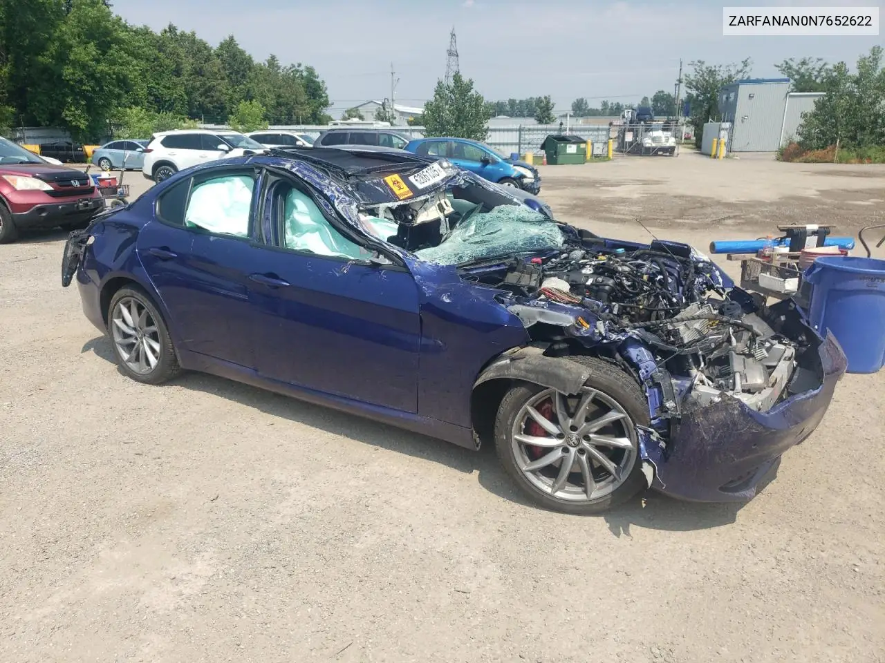2022 Alfa Romeo Giulia VIN: ZARFANAN0N7652622 Lot: 62861335
