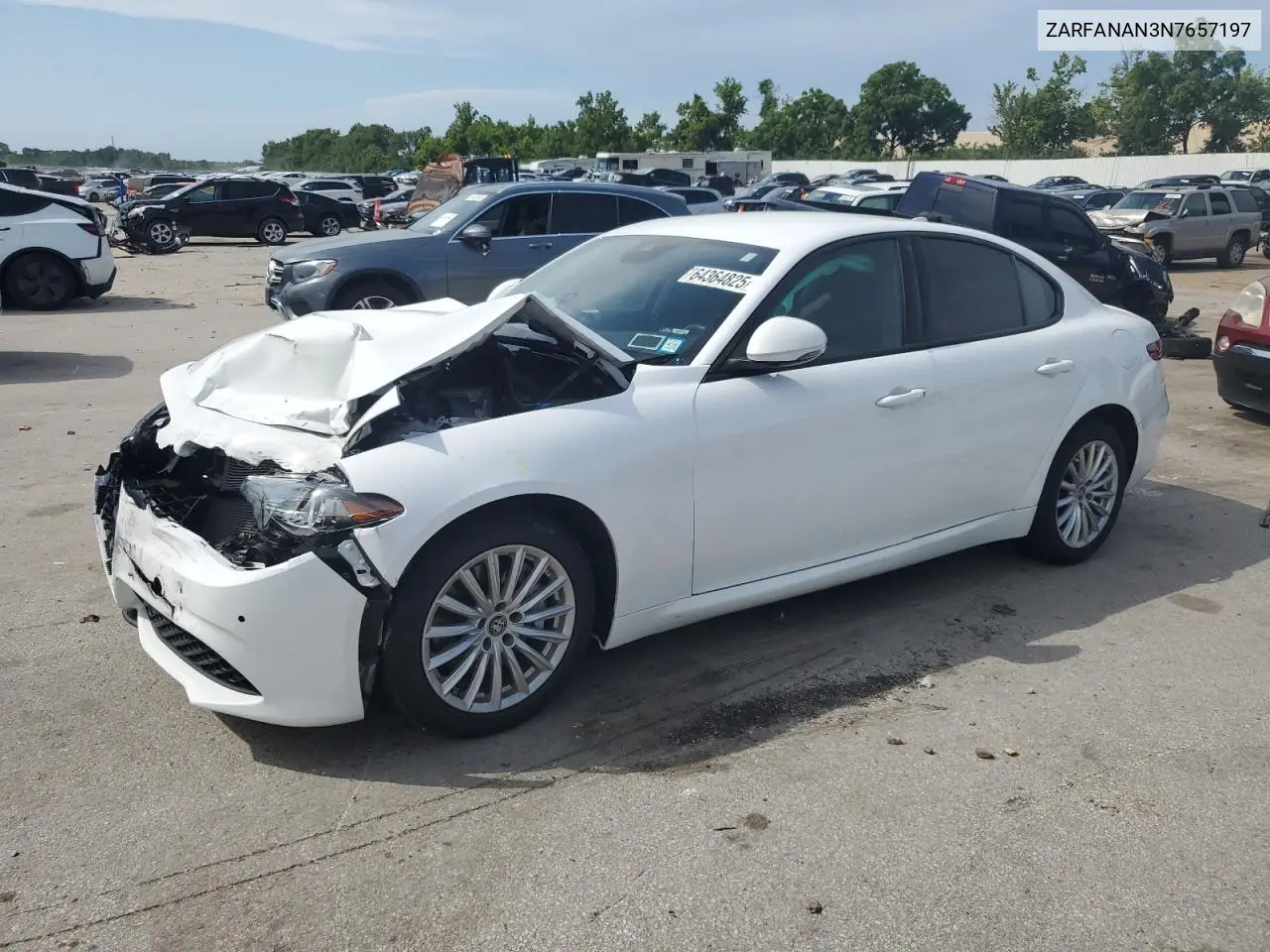 2022 Alfa Romeo Giulia VIN: ZARFANAN3N7657197 Lot: 64364825