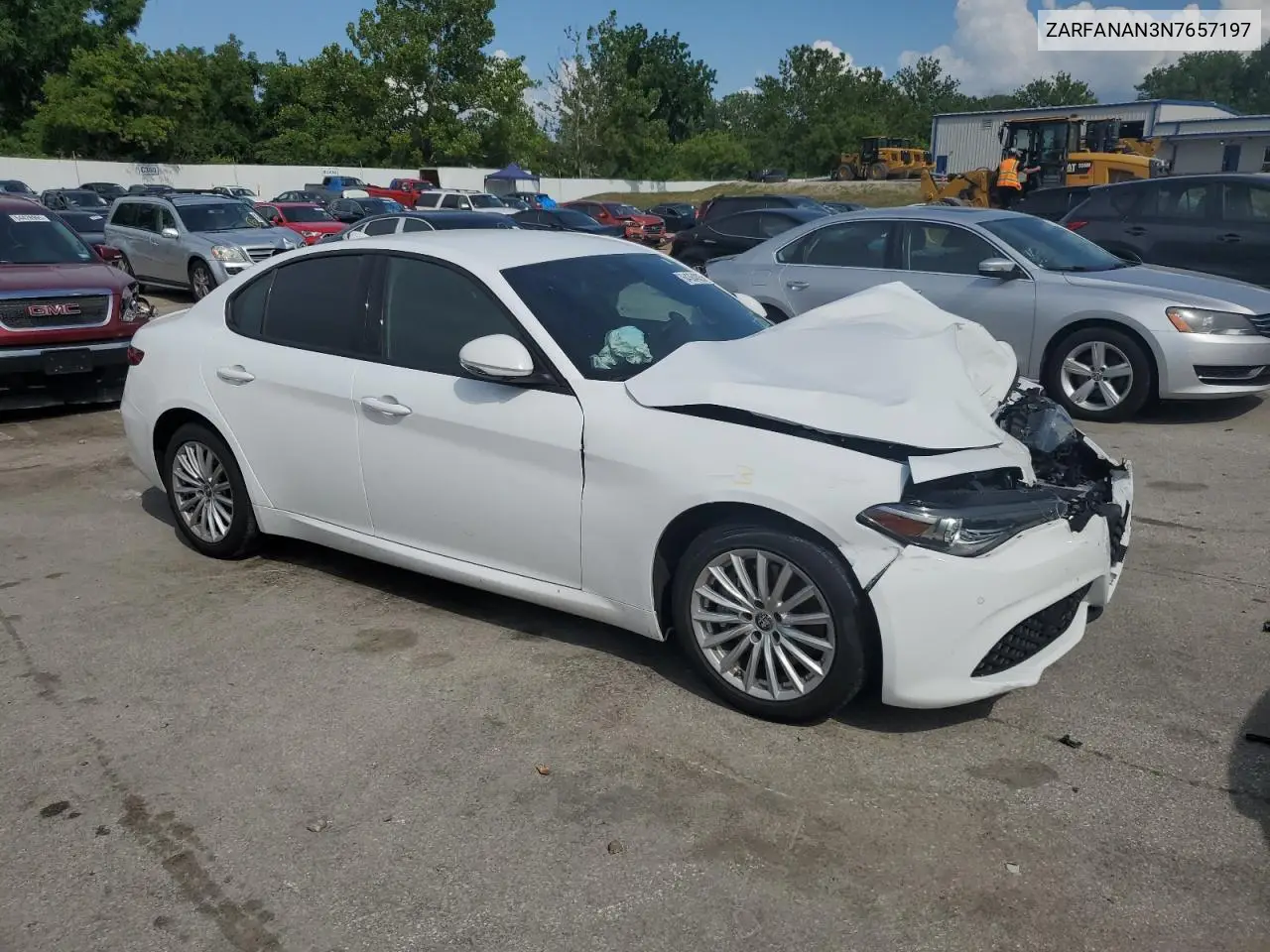 2022 Alfa Romeo Giulia VIN: ZARFANAN3N7657197 Lot: 64364825