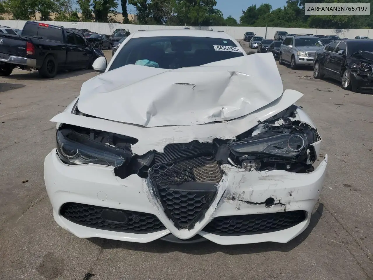 2022 Alfa Romeo Giulia VIN: ZARFANAN3N7657197 Lot: 64364825