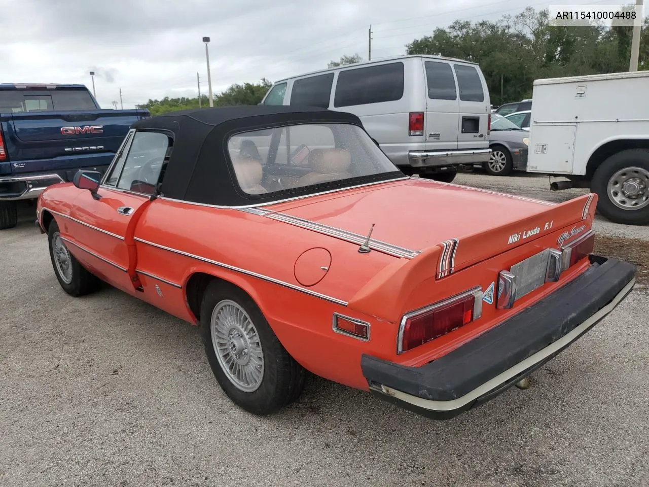 1978 Alfa Romeo Spider VIN: AR115410004488 Lot: 74726184