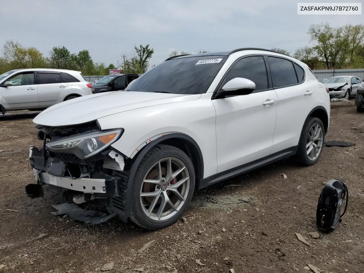 2018 Alfa Romeo Stelvio Sport VIN: ZASFAKPN9J7B72760 Lot: 45327775