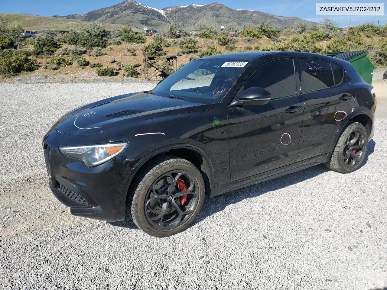 2018 Alfa Romeo Stelvio Quadrifoglio VIN: ZASFAKEV5J7C24212 Lot: 56352335