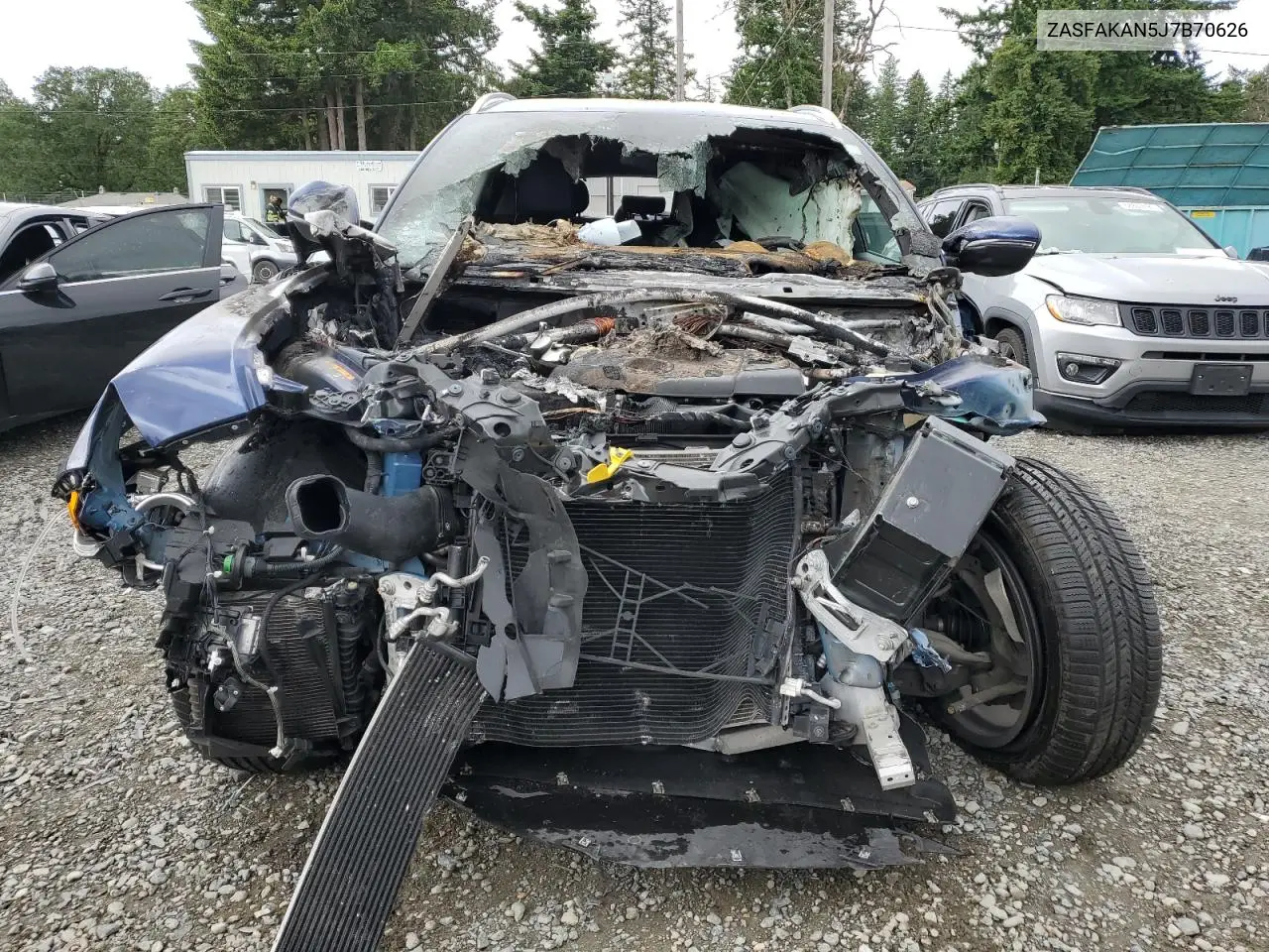 2018 Alfa Romeo Stelvio VIN: ZASFAKAN5J7B70626 Lot: 58771955