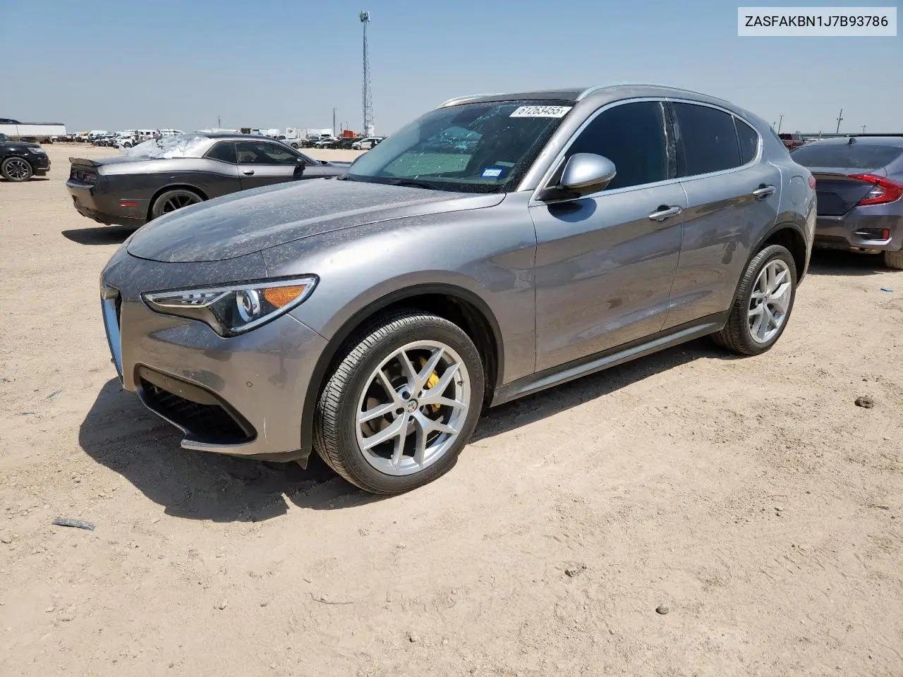 2018 Alfa Romeo Stelvio Ti VIN: ZASFAKBN1J7B93786 Lot: 61263455
