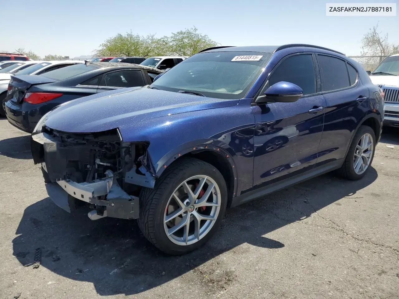 2018 Alfa Romeo Stelvio Sport VIN: ZASFAKPN2J7B87181 Lot: 61440815