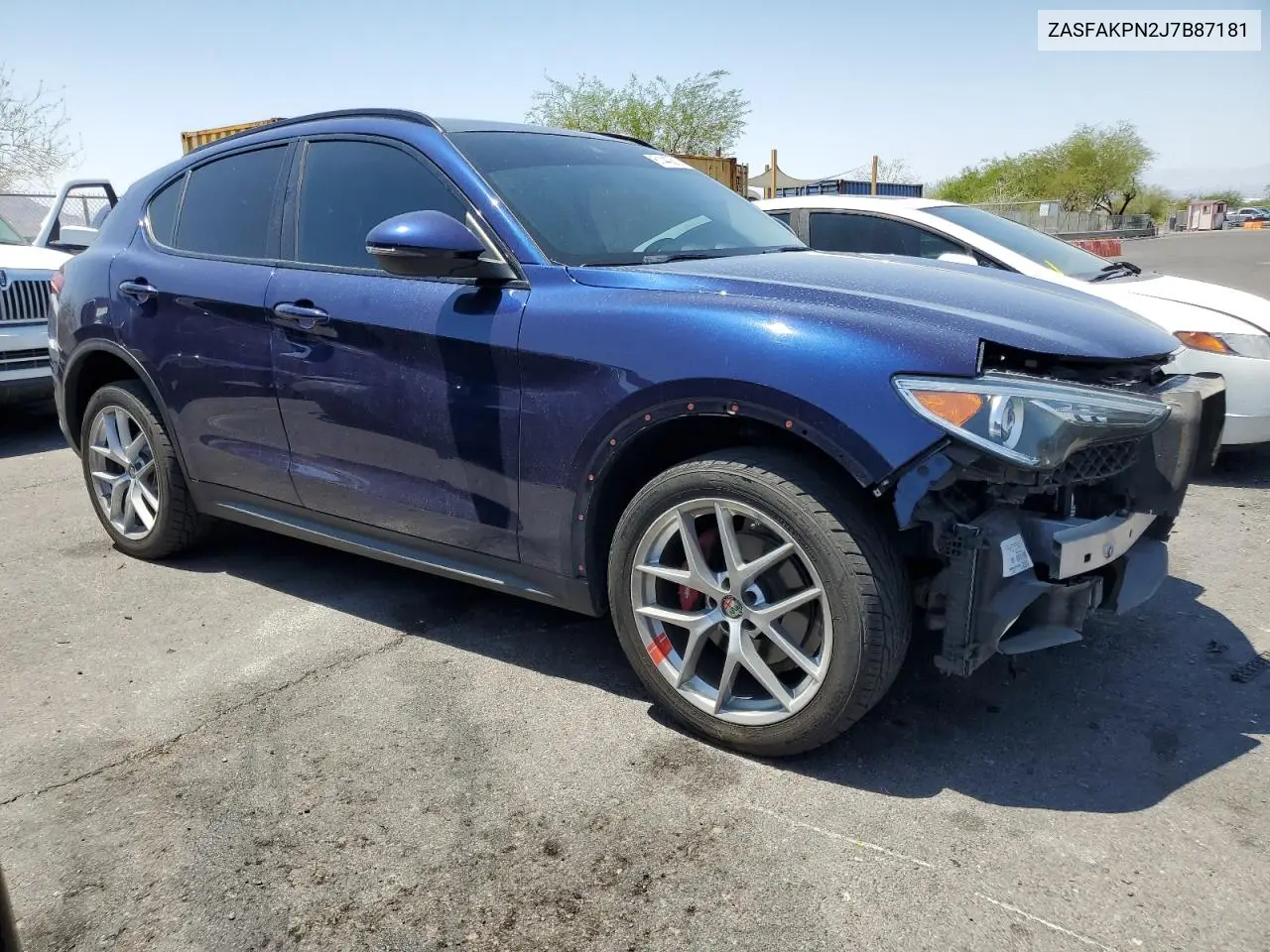 2018 Alfa Romeo Stelvio Sport VIN: ZASFAKPN2J7B87181 Lot: 61440815