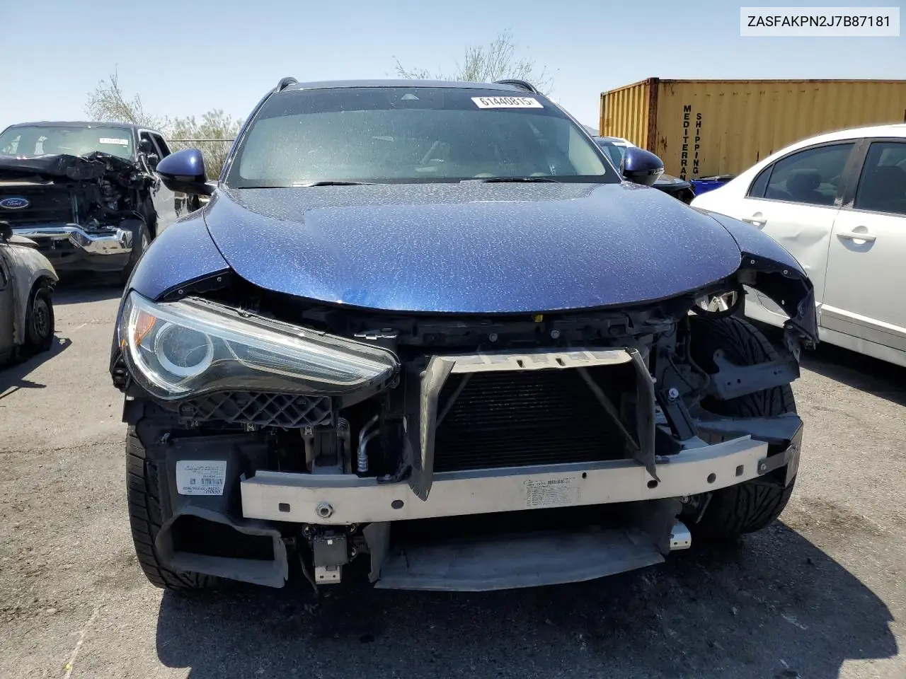 2018 Alfa Romeo Stelvio Sport VIN: ZASFAKPN2J7B87181 Lot: 61440815