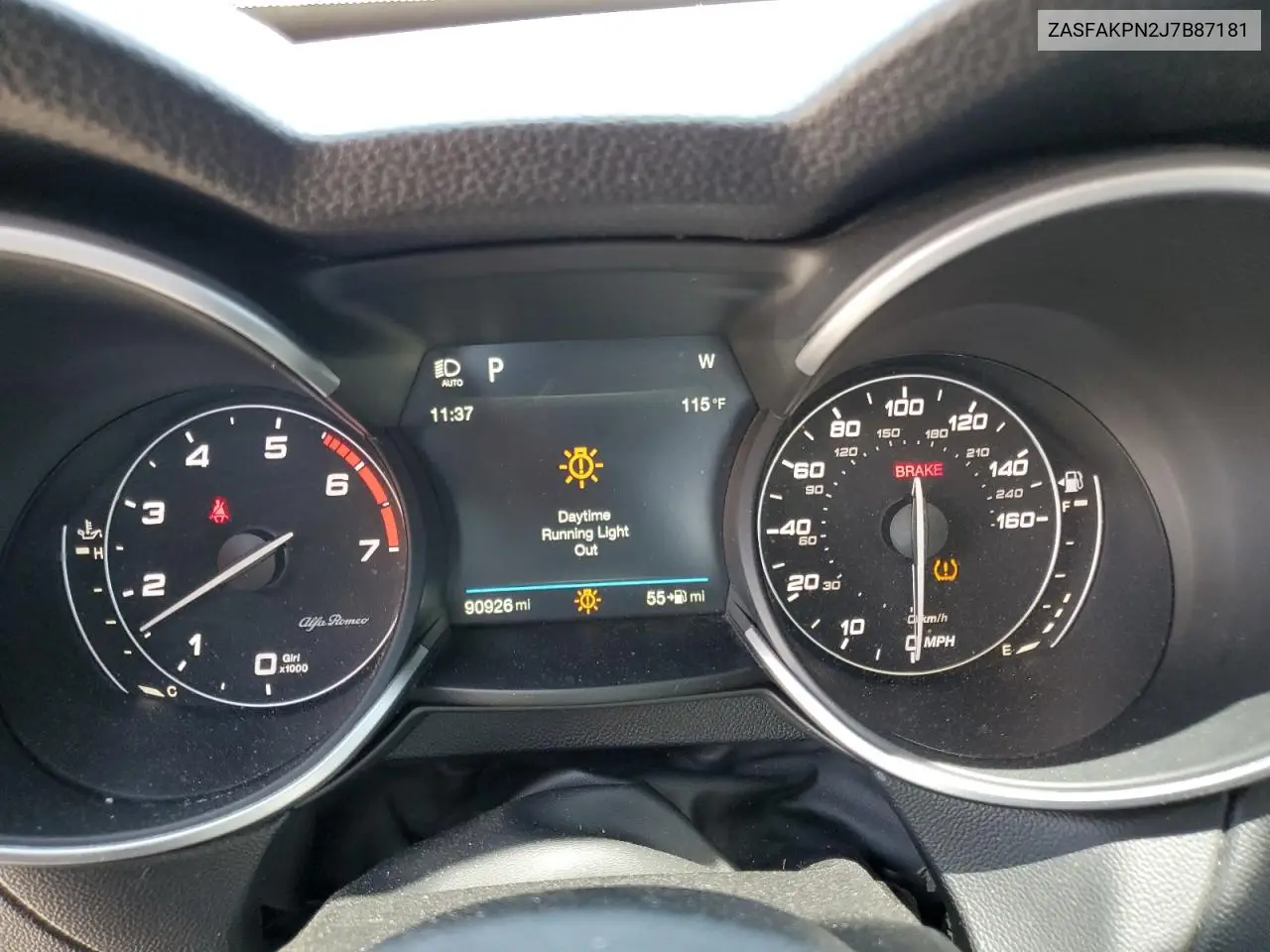 2018 Alfa Romeo Stelvio Sport VIN: ZASFAKPN2J7B87181 Lot: 61440815