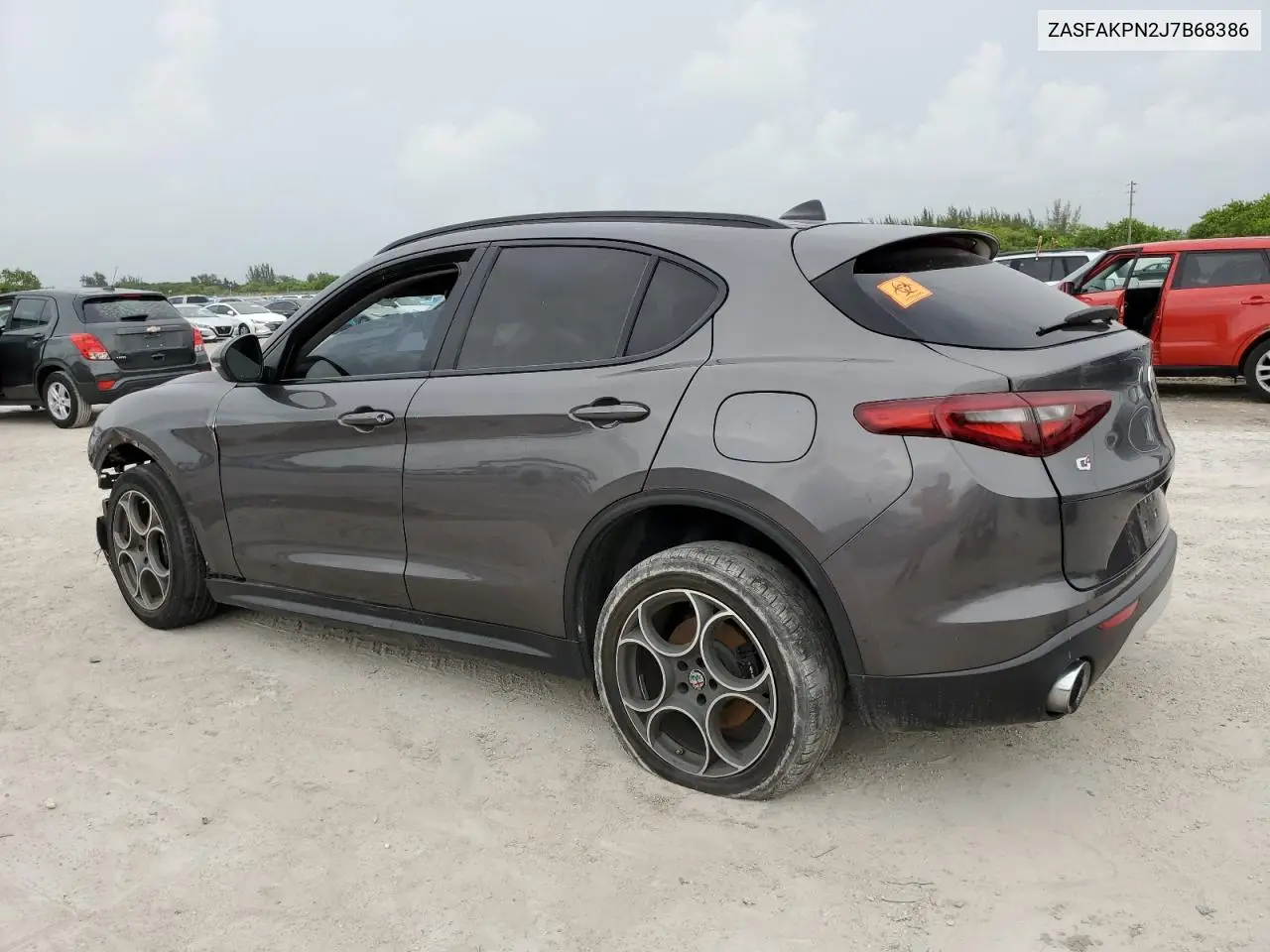 2018 Alfa Romeo Stelvio Sport VIN: ZASFAKPN2J7B68386 Lot: 62493865