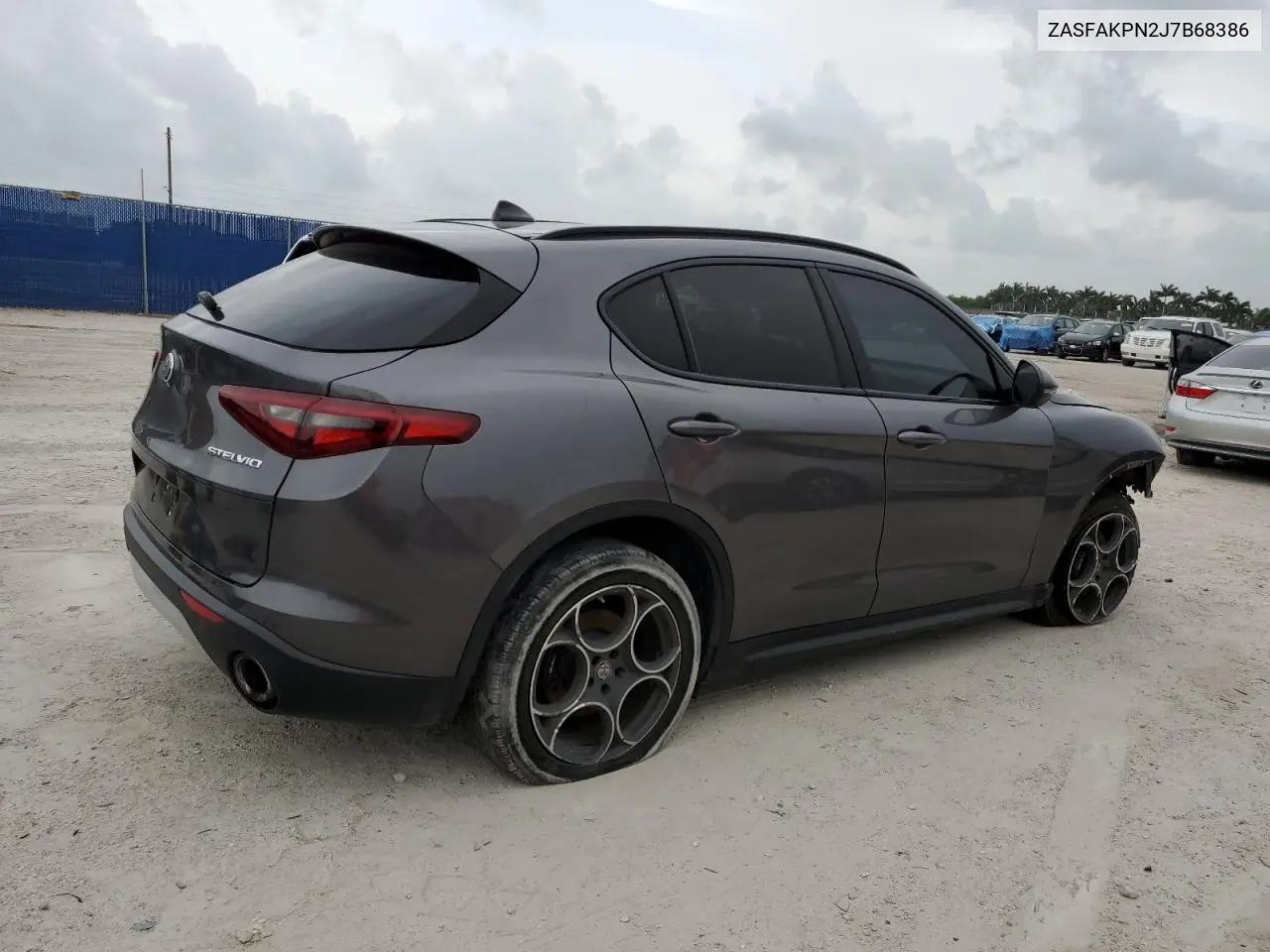2018 Alfa Romeo Stelvio Sport VIN: ZASFAKPN2J7B68386 Lot: 62493865